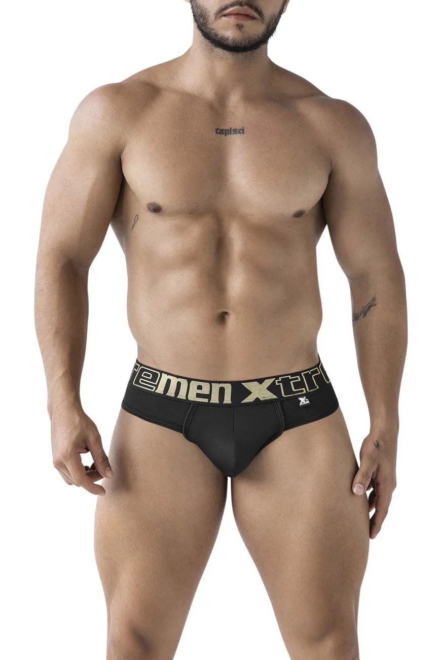 Clothing_Xtremen_Underwear Xtremen 91208B Microfiber Thongs Color Black