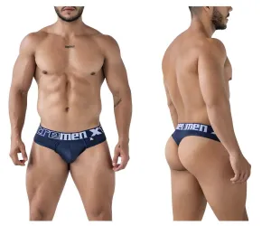 Clothing_Xtremen_Underwear Xtremen 91208B Microfiber Thongs Color Navy