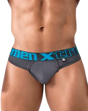 Clothing_Xtremen_Underwear Xtremen 91208b Microfiber Thongs Gray
