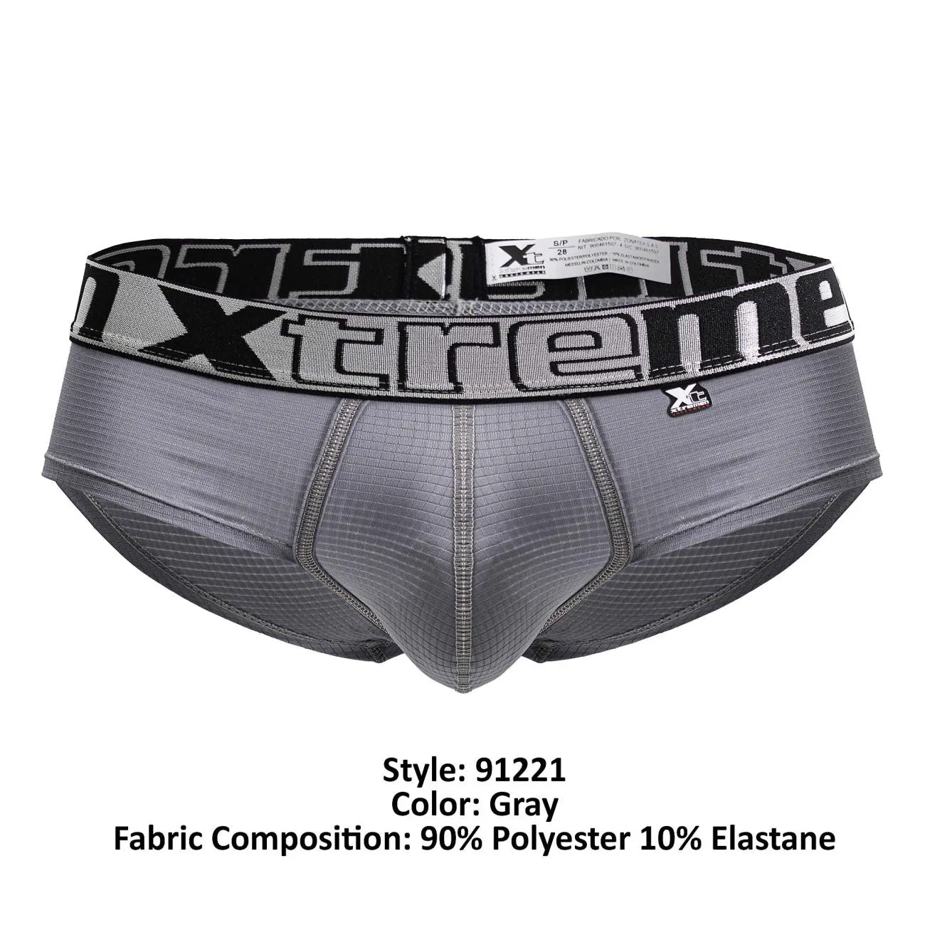 Clothing_Xtremen_Underwear Xtremen 91221 Microfiber Briefs Color Gray