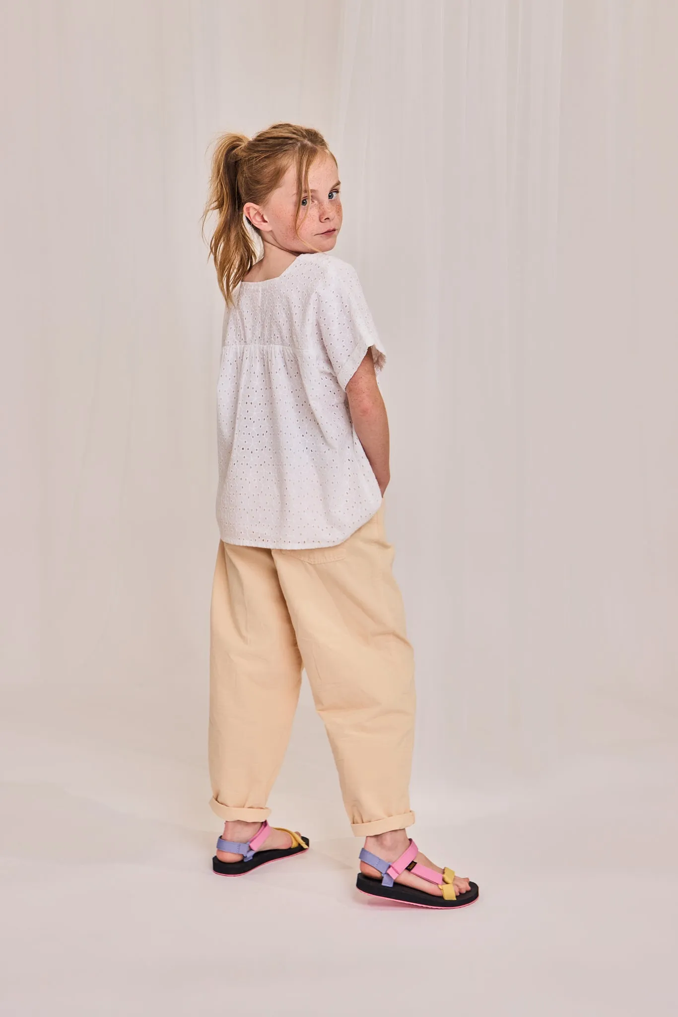 coco ribstop pants 000116 - cream Ao76 Clothes Boys Girls
