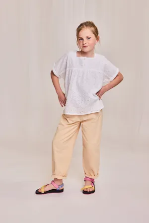 coco ribstop pants 000116 - cream Ao76 Clothes Boys Girls