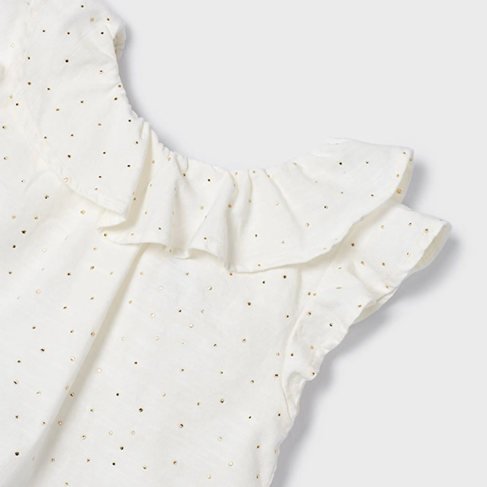Collared Gold Dot Top and Bottom Set