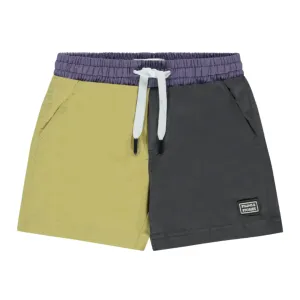 Colorblock Swim Shorts - Dark Grey by Stains & Stories - FINAL SALE