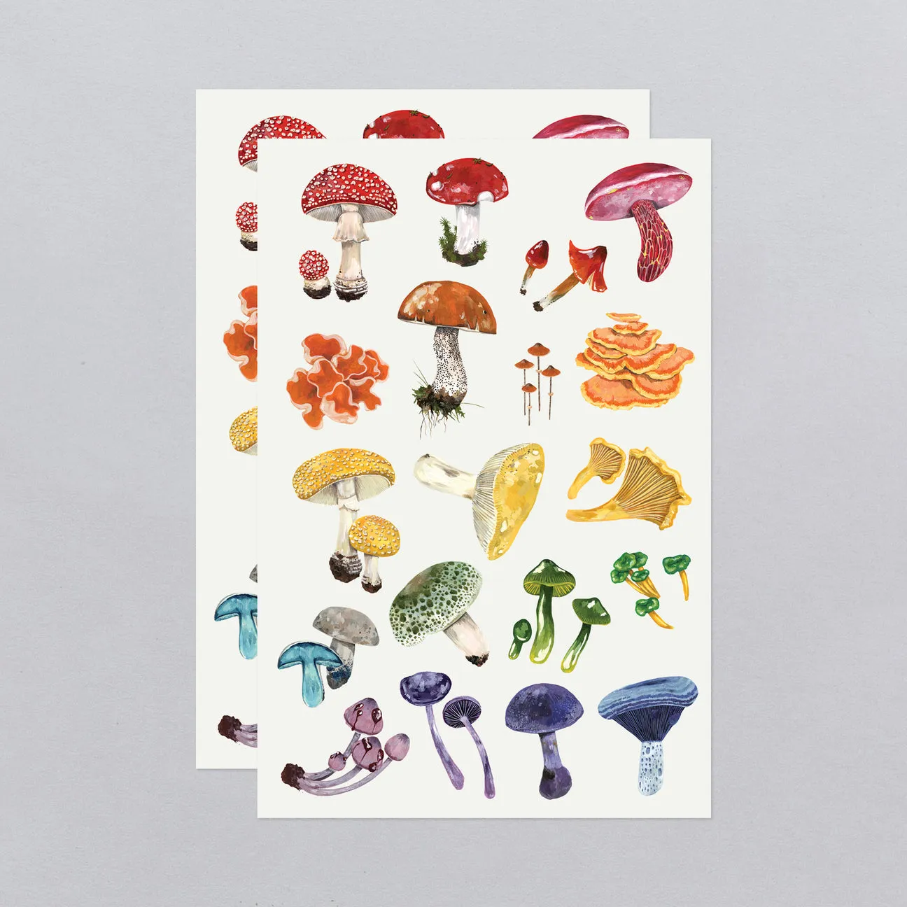 Colorful Mushrooms Sheet Tattoos - Set of 2 by Tattly