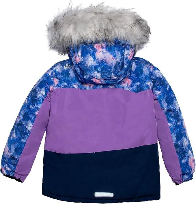 Conifere Billow Charm Girls Snowsuit Set - Purple - (Size 7) Babykids Conifere
