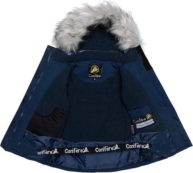 Conifere Billow Charm Girls Snowsuit Set - Purple - (Size 7) Babykids Conifere