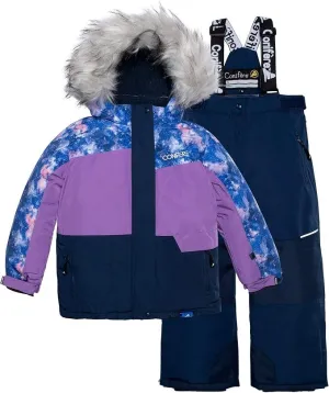 Conifere Billow Charm Girls Snowsuit Set - Purple - (Size 7) Babykids Conifere