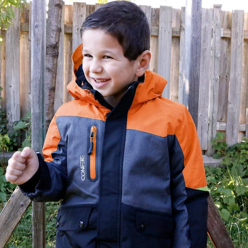 Conifere Boys Drill Snowsuit Set - Orange Babykids Conifere
