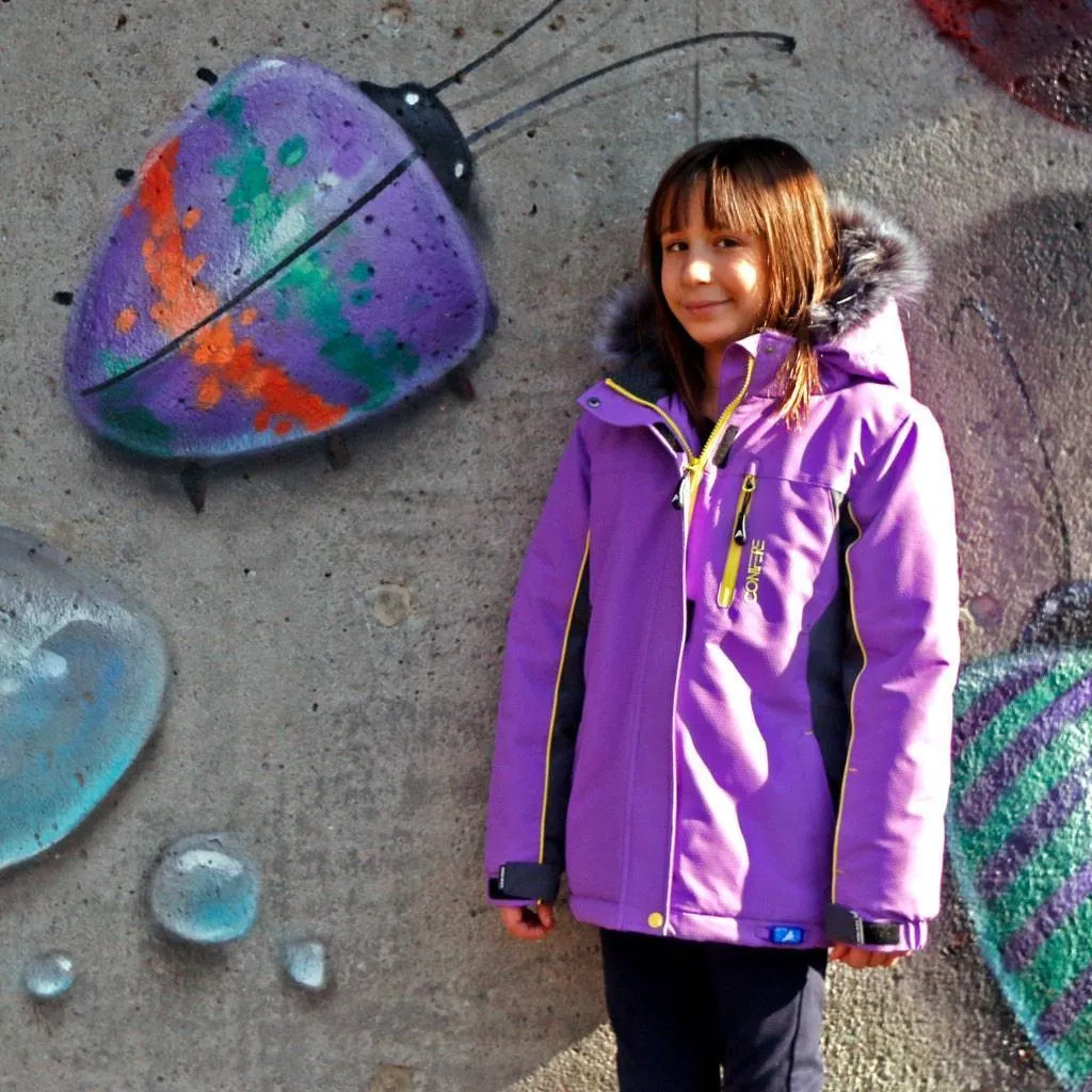 Conifere Girls Purple Aesthetic Snowsuit Set Babykids Conifere