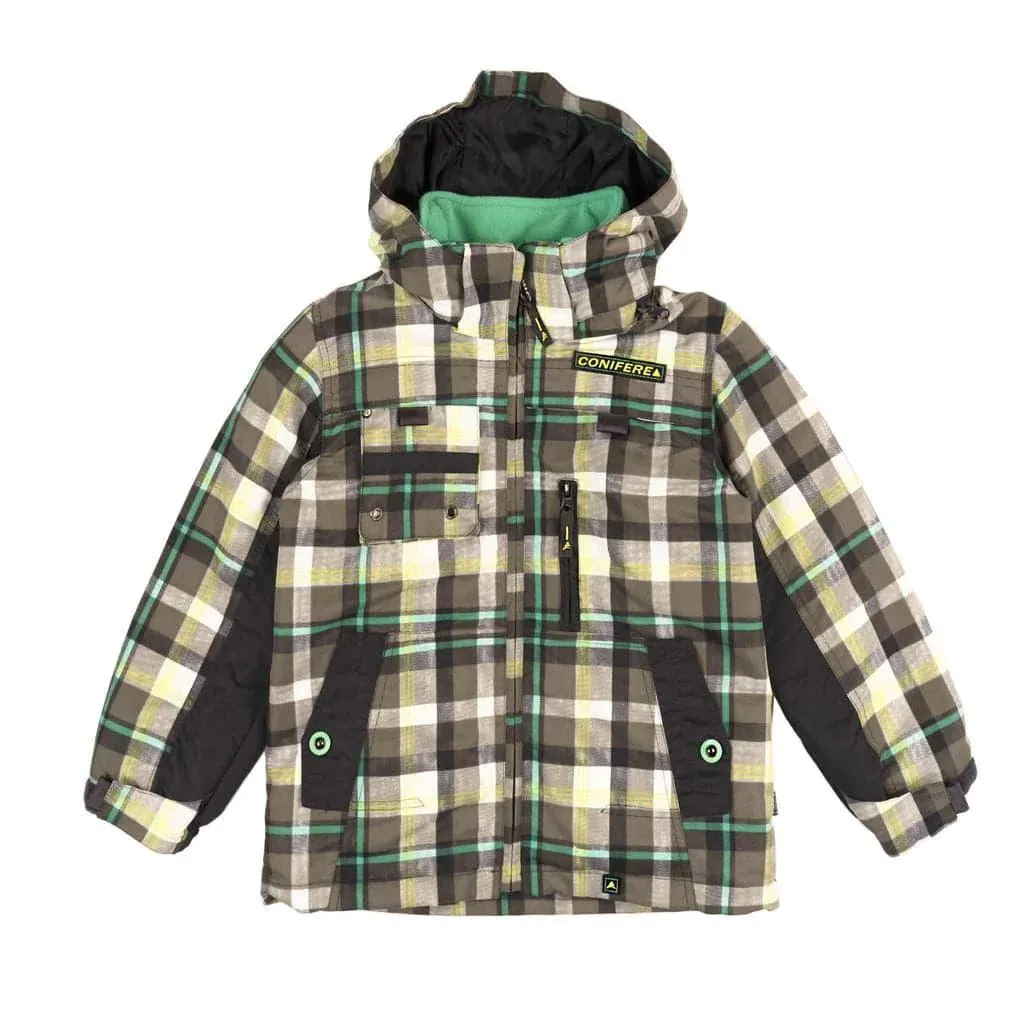 Conifere Green Check Boys 3-in-1 Jacket Babykids Conifere