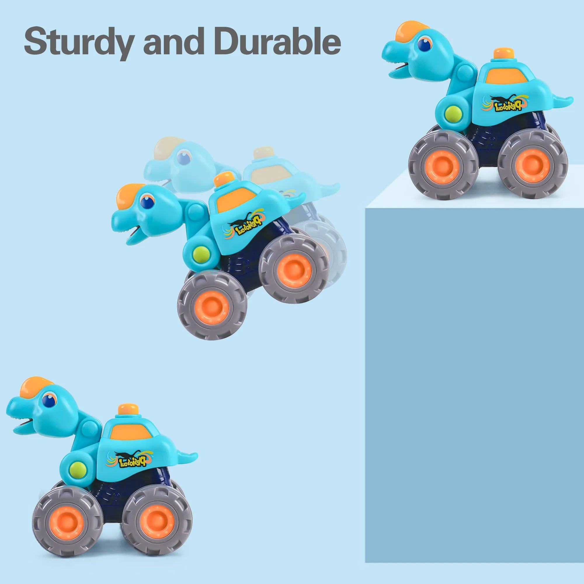 Dinosaur Truck Toys, Pull Back Dino Cars