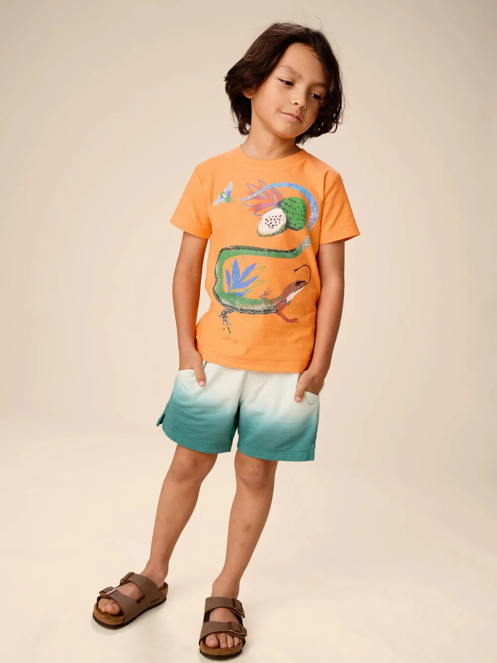 Dip Dye Knit Shortie - Rainforest by Tea Collection