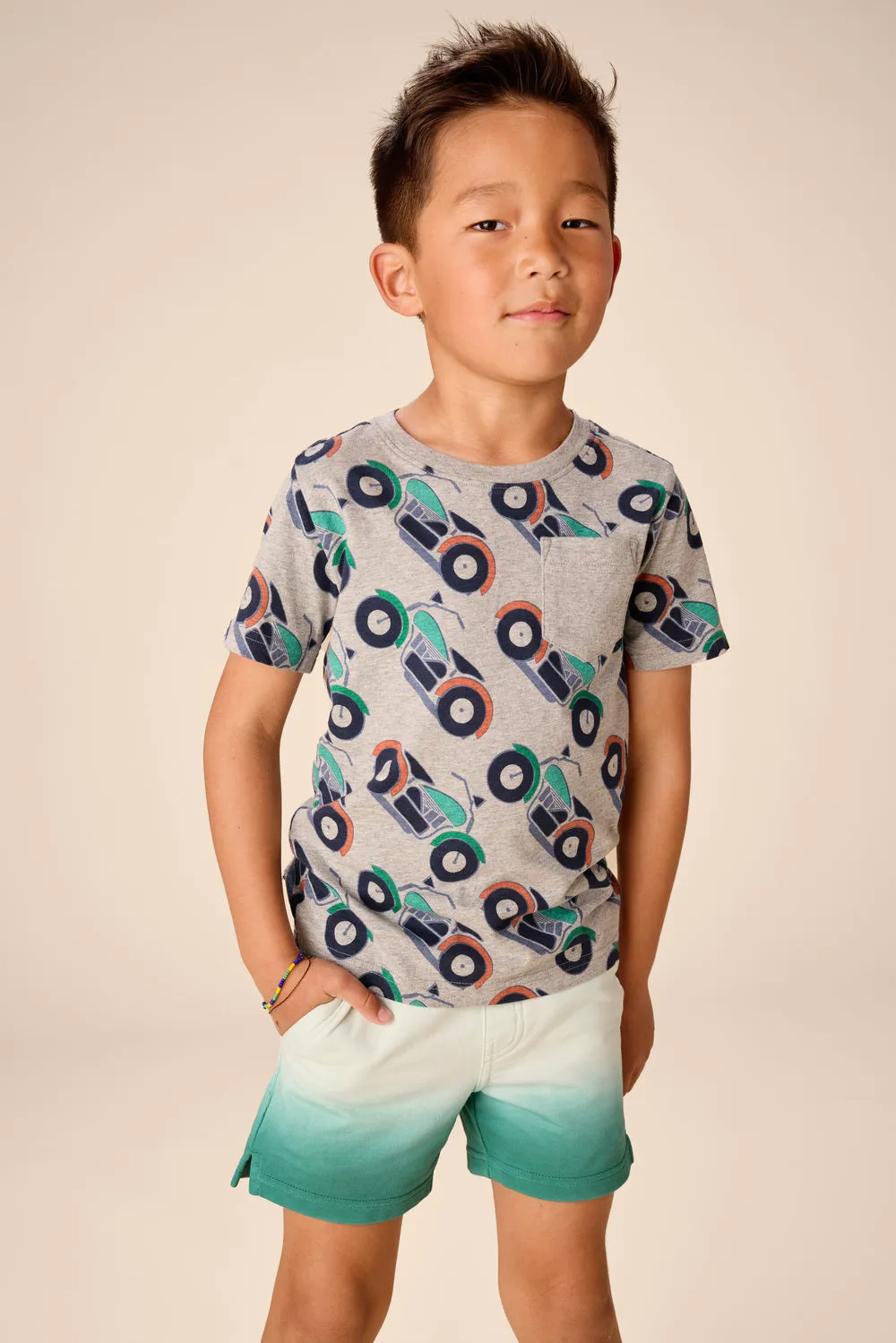 Dip Dye Knit Shortie - Rainforest by Tea Collection