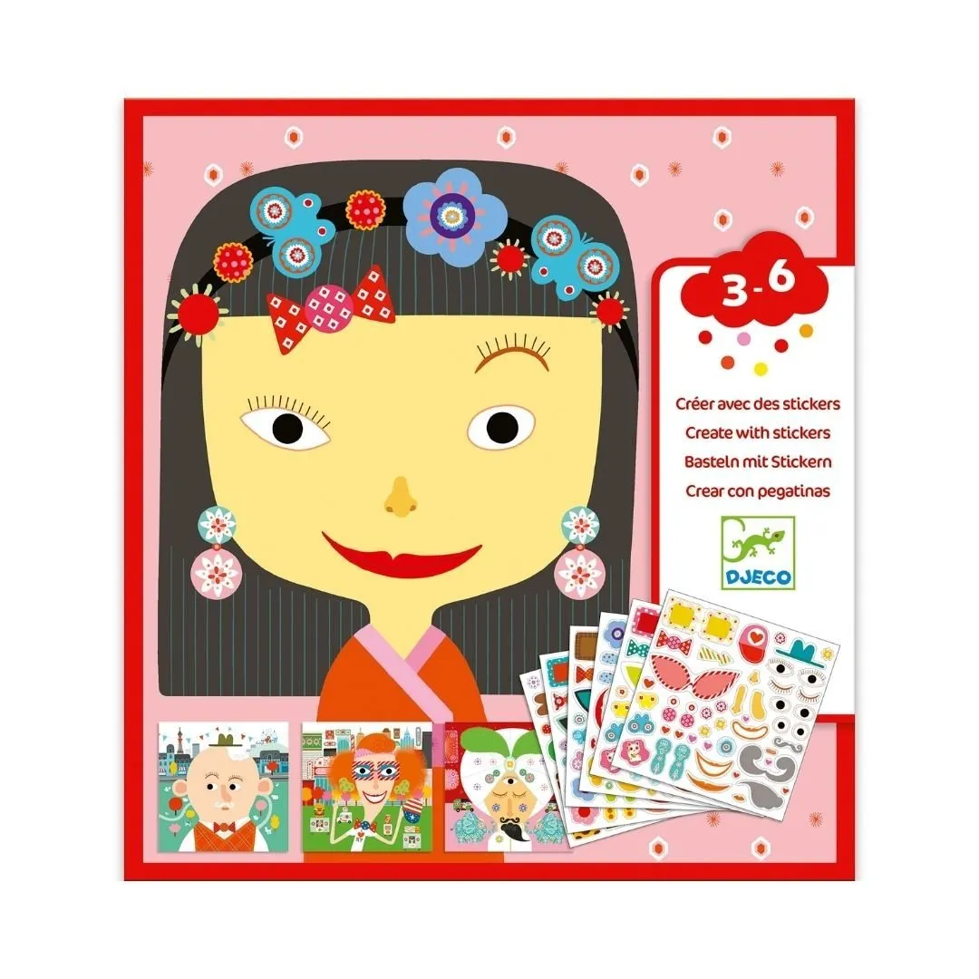 Djeco: Create With Stickers - All Different