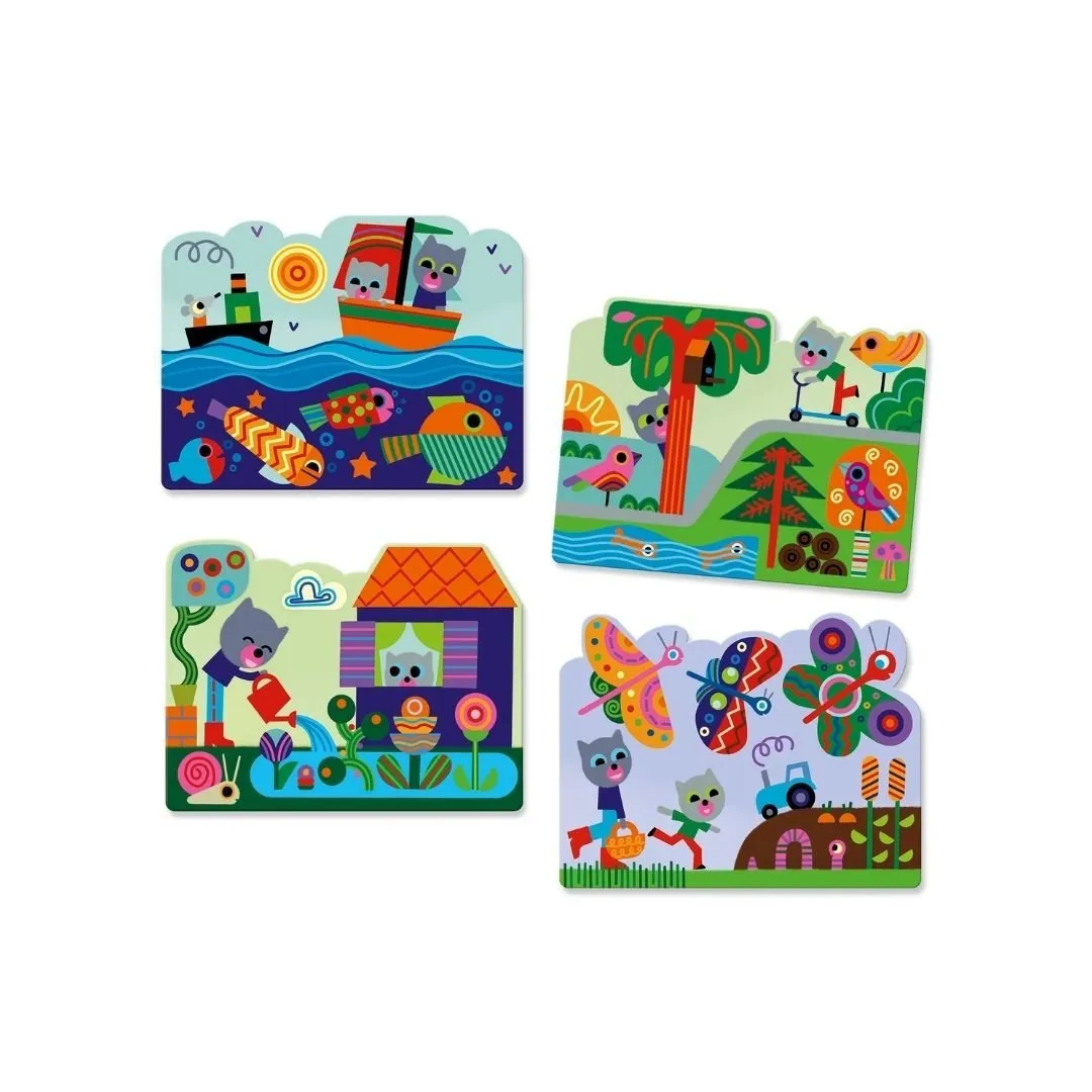 Djeco: Magic Colouring - Hidden In The Garden