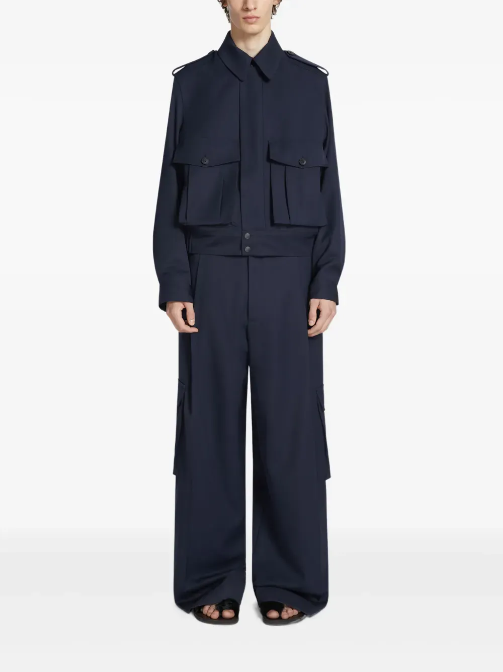 DRIES VAN NOTEN - Men Wide Pleated Pants Clothing_dries-van-noten