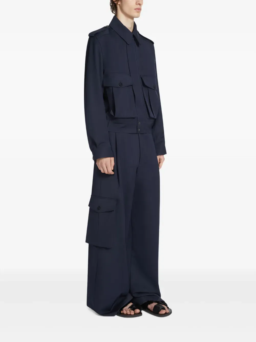 DRIES VAN NOTEN - Men Wide Pleated Pants Clothing_dries-van-noten