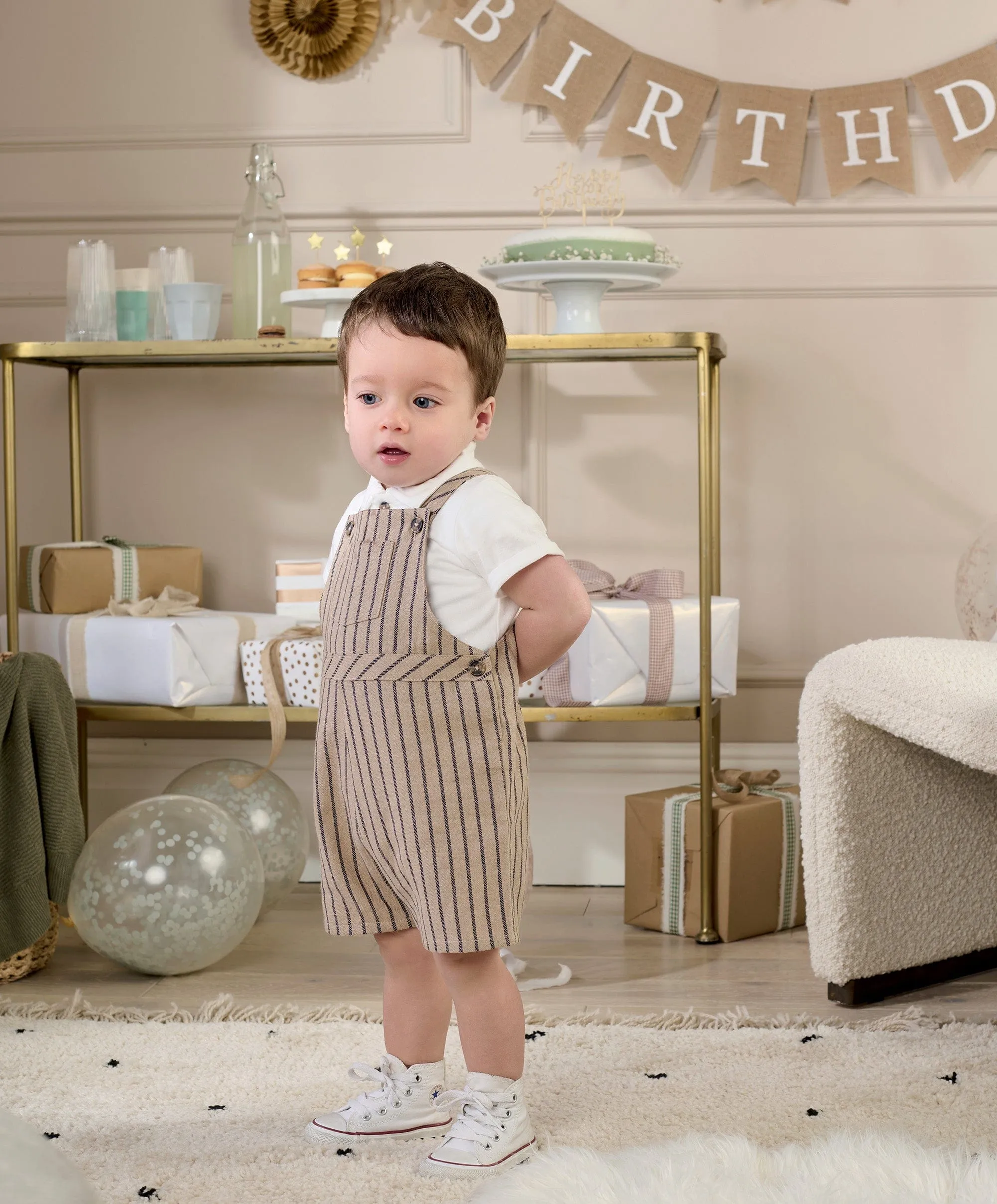 Dungaree & T-Shirt Outfit Set