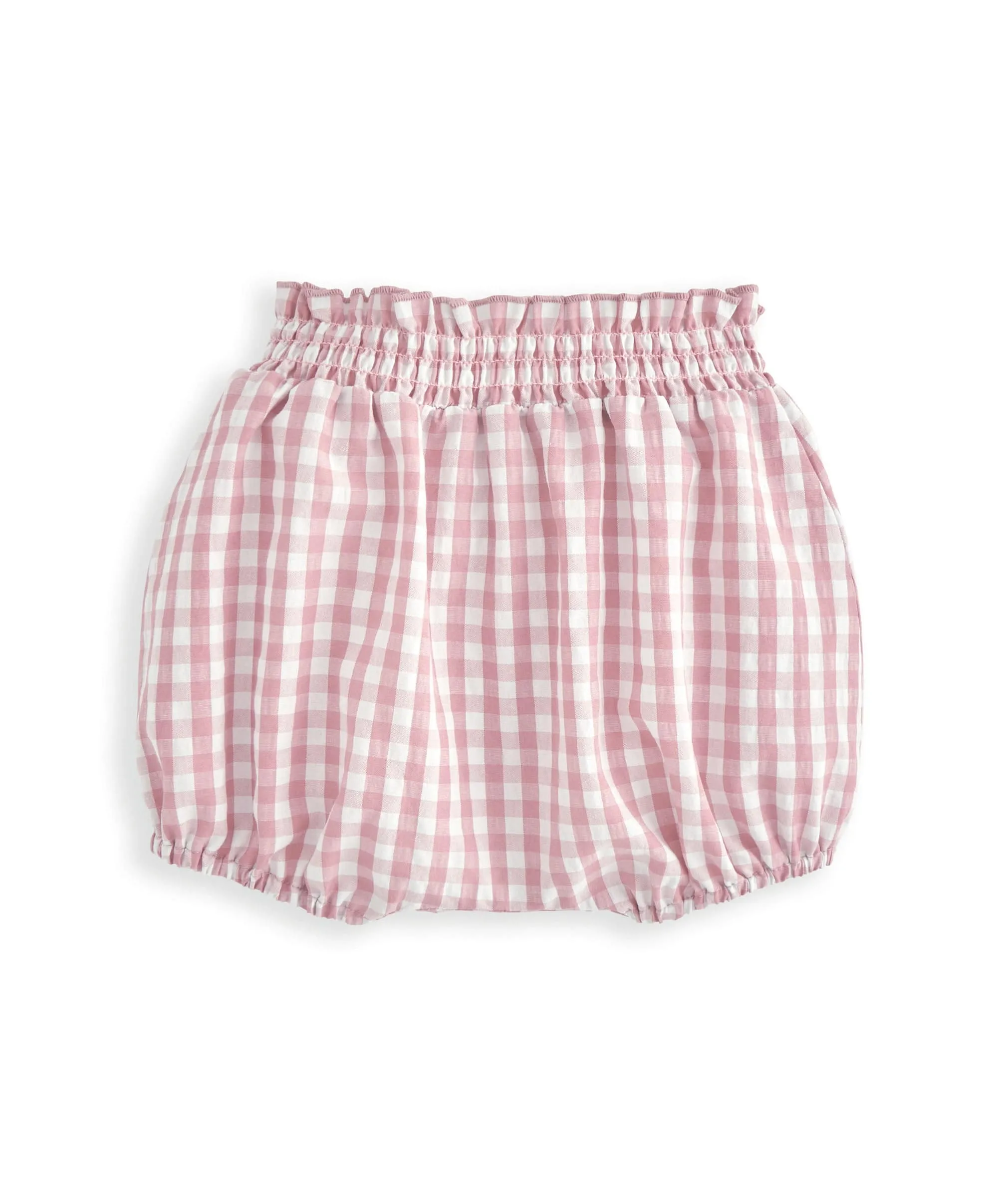 Embroidered Gingham Top & Shorts Set (2 Pieces)