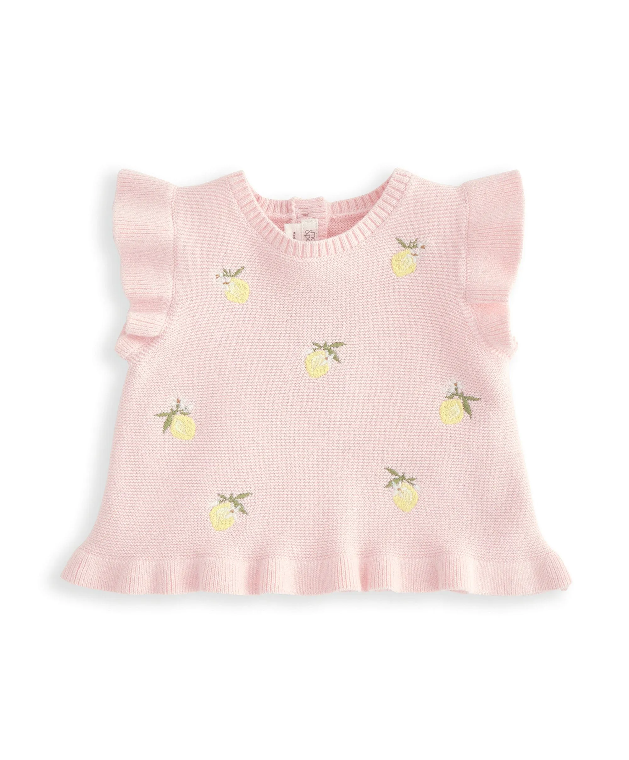 Embroidered Knit Top & Shorts Set (2 Pieces) - Pink