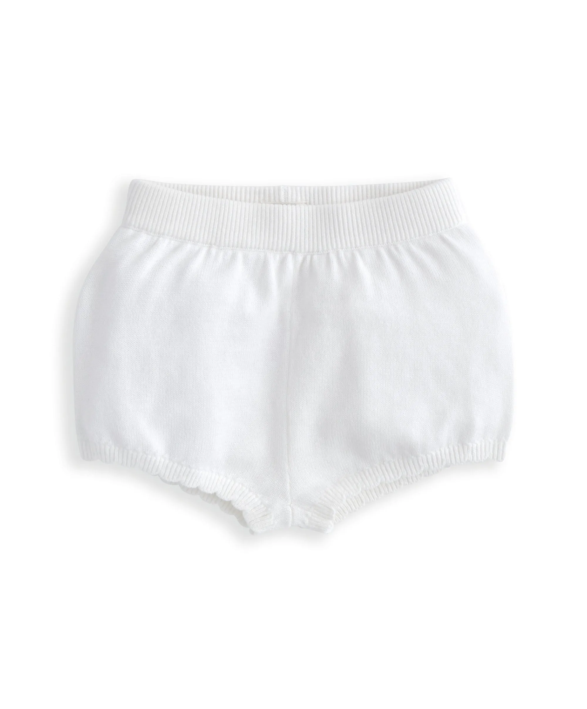 Embroidered Knit Top & Shorts Set (2 Pieces) - White