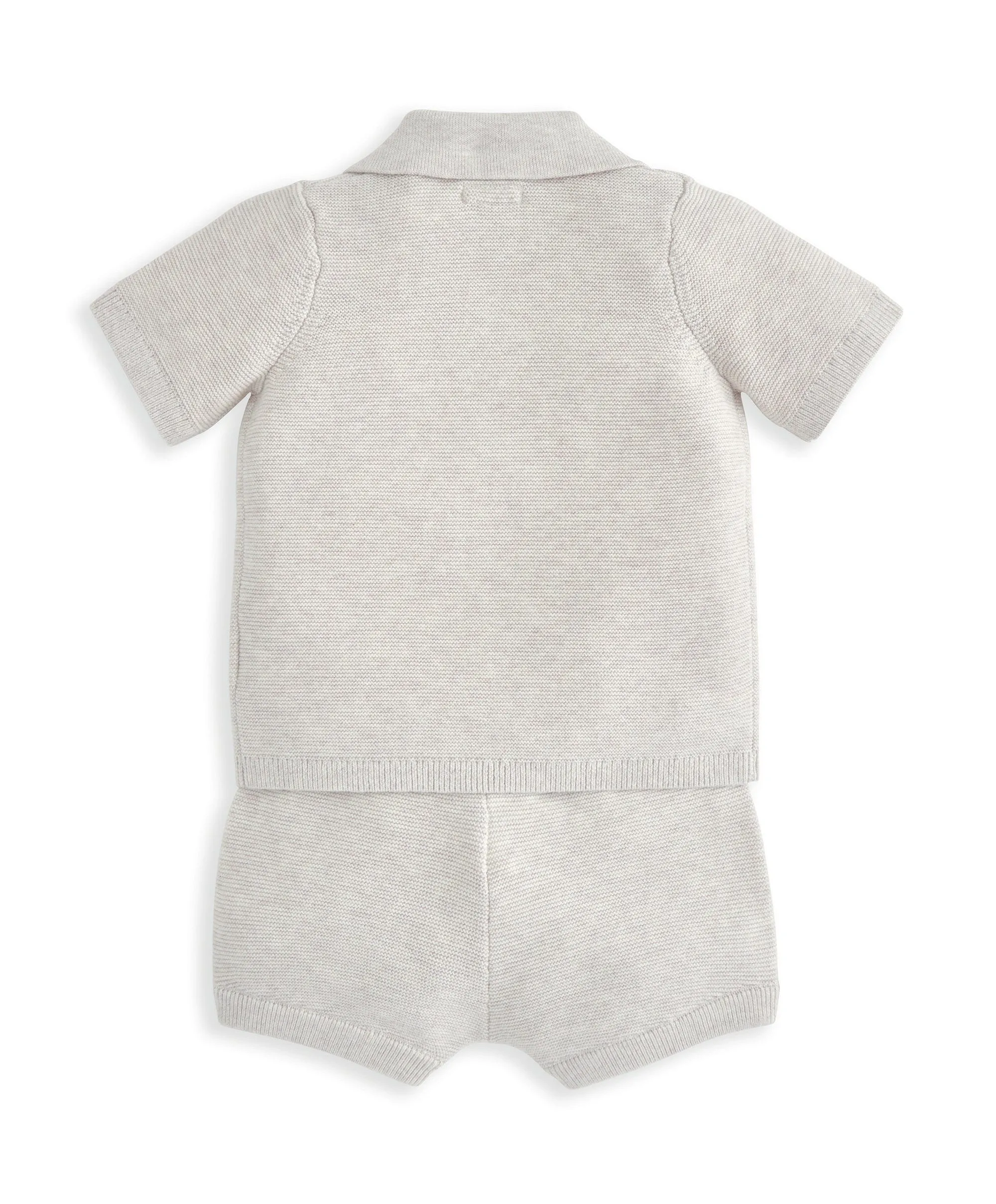 Embroidered Shirt & Shorts Set (2 Pieces) - Palm Tree