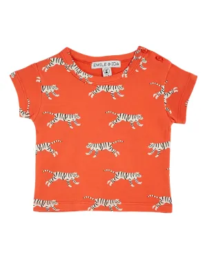 Emile Et Ida Boys Girls ALL OVER PRINTED TEE SHIRT - TIGRE CANNA