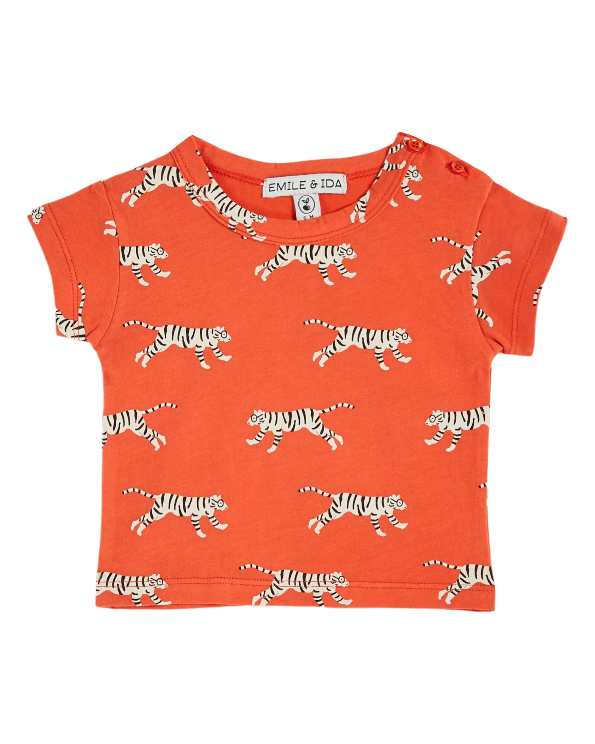 Emile Et Ida Boys Girls ALL OVER PRINTED TEE SHIRT - TIGRE CANNA