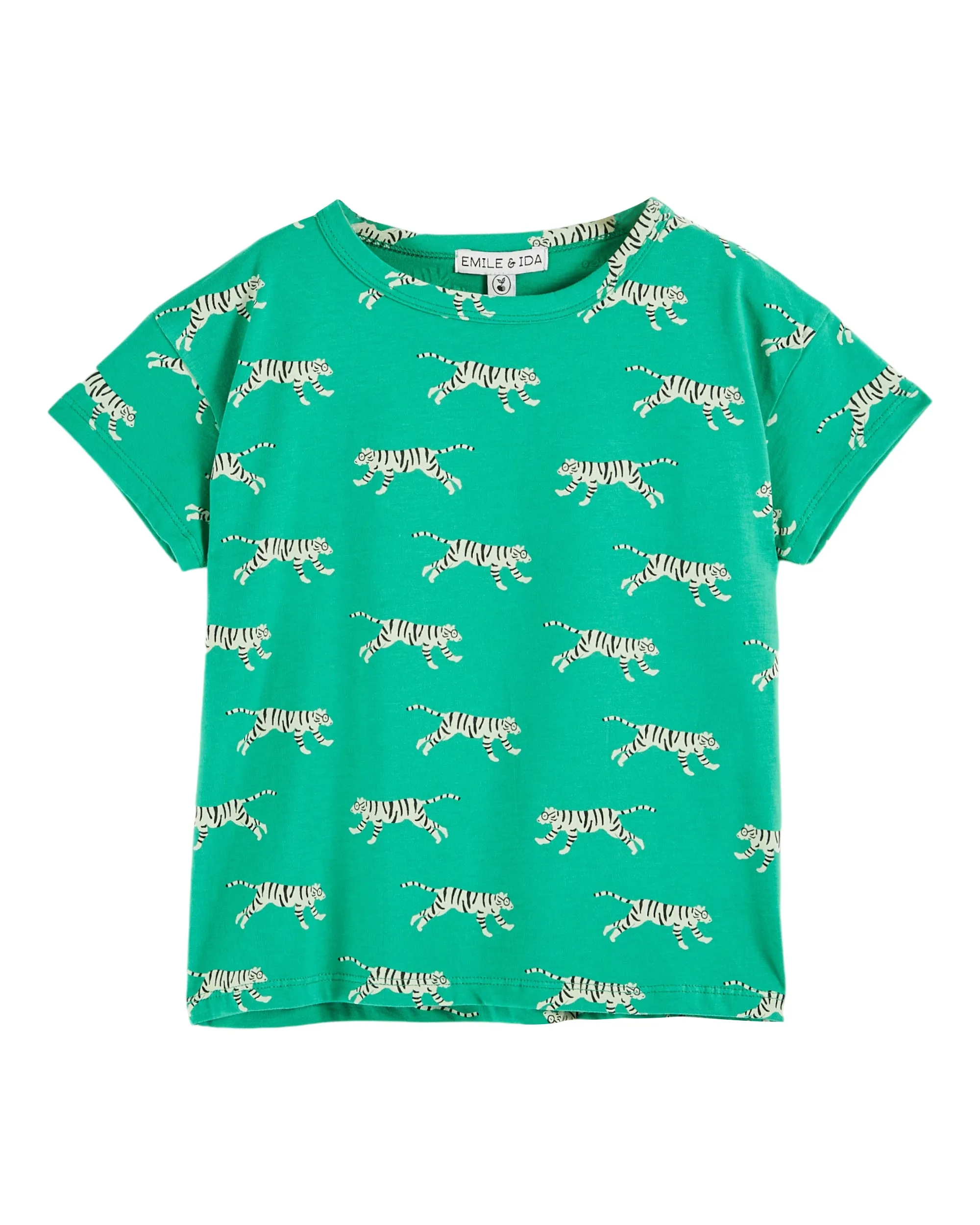 Emile Et Ida Boys Girls ALL OVER PRINTED TEE SHIRT - TIGRE GAZON