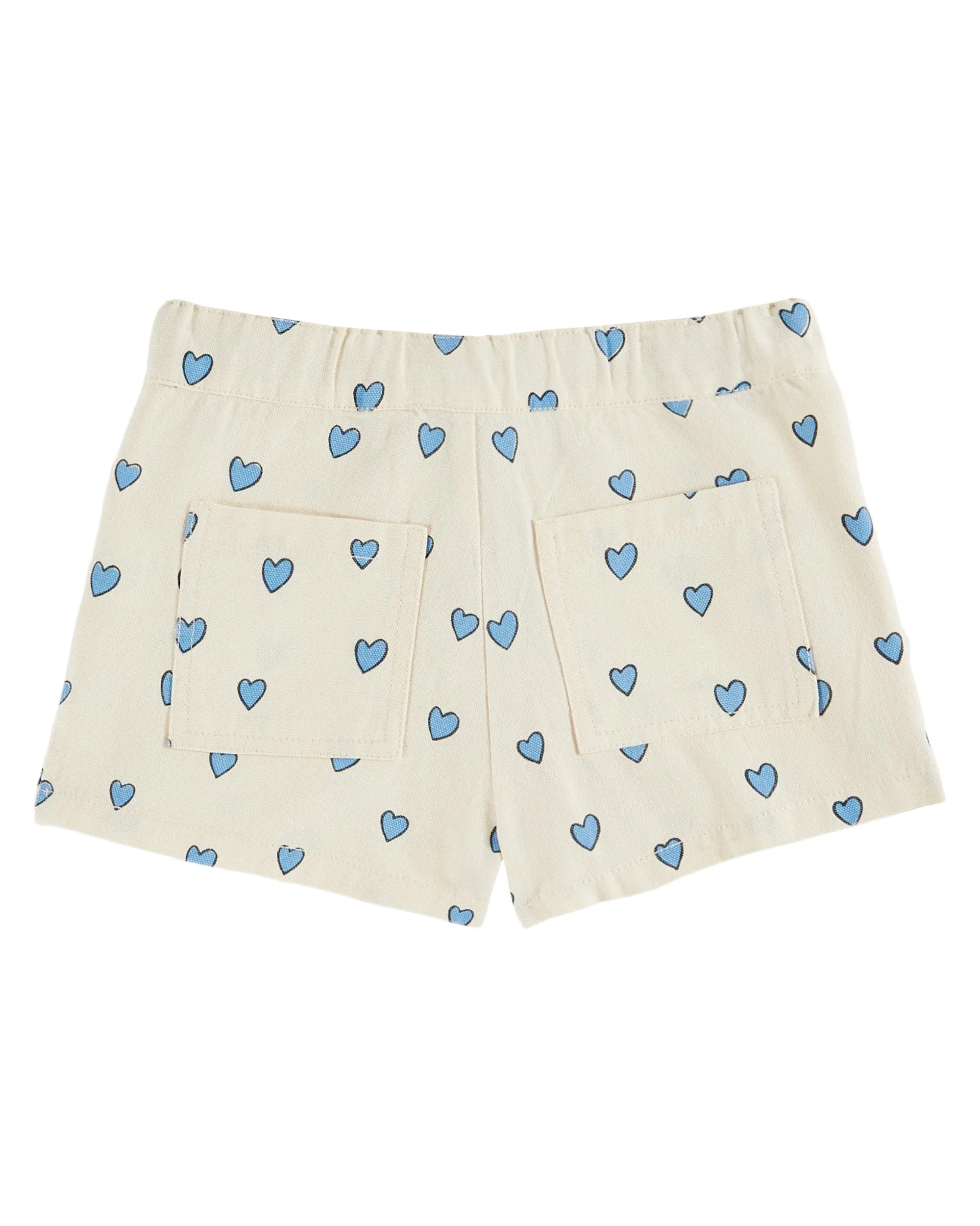 Emile Et Ida Boys Girls HEART FLOWER POCKET SHORTS - AMOUR