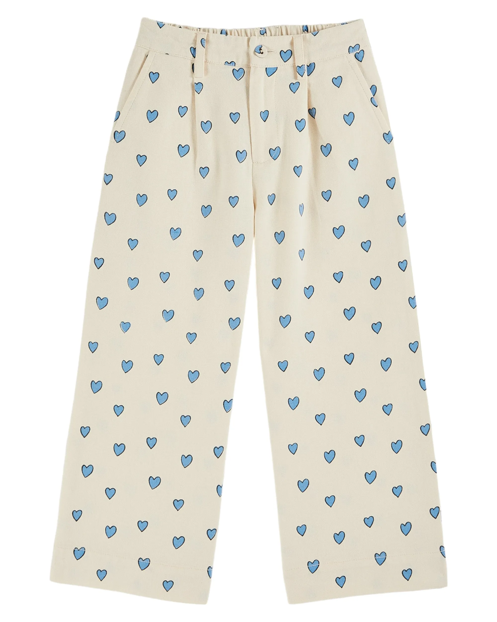 Emile Et Ida Boys Girls HEART WIDE TROUSERS - AMOUR
