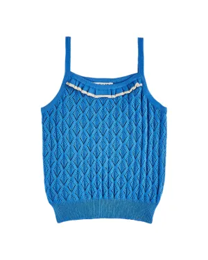 Emile Et Ida Boys Girls KNIT TANK TOP - LAGON