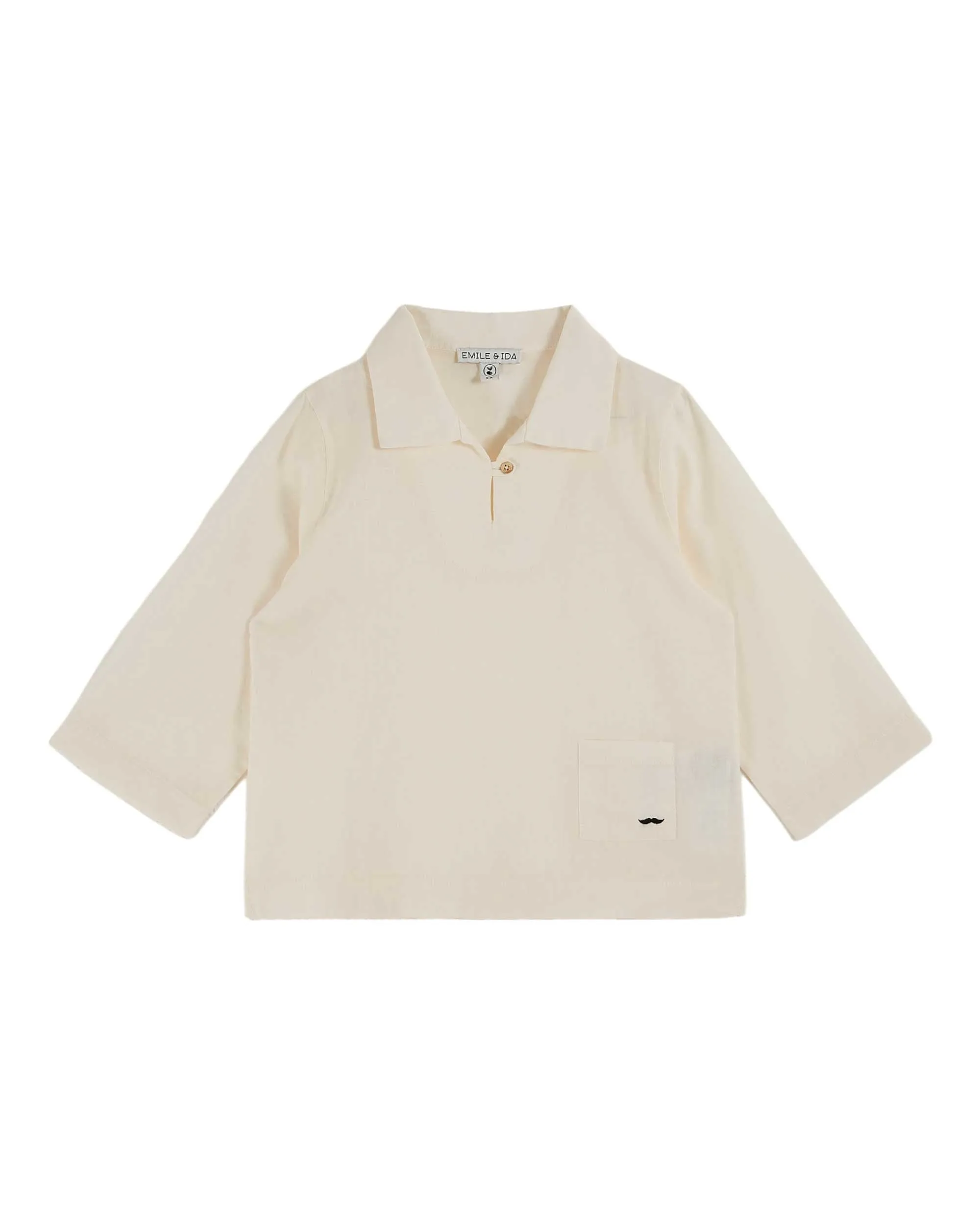 Emile Et Ida Boys Girls LINEN PEACOCK SHIRT - CREME