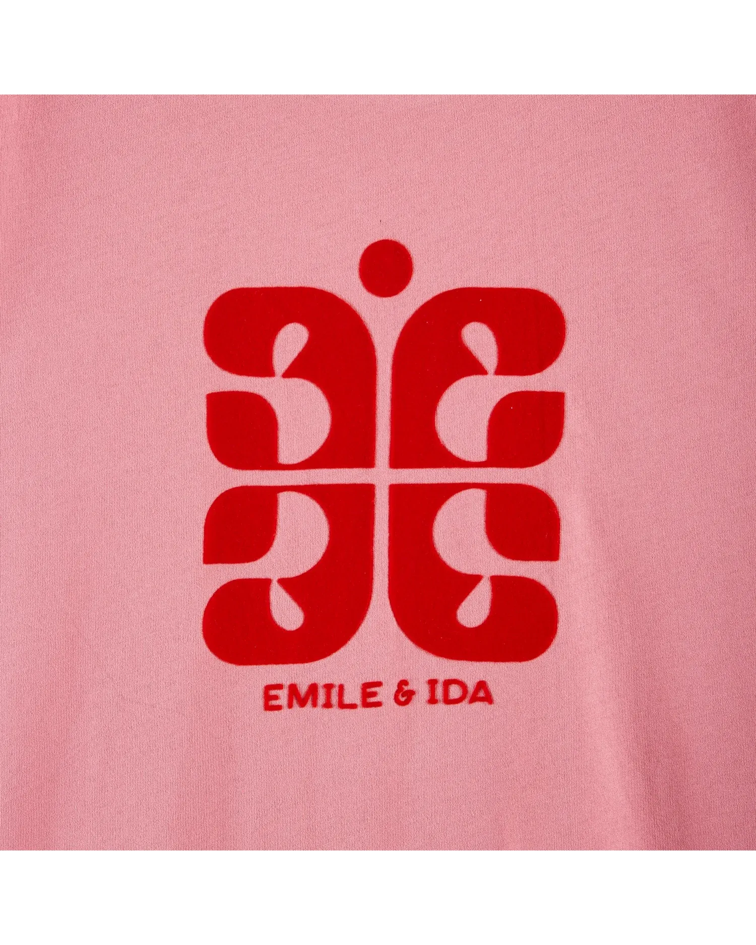 Emile Et Ida Boys Girls LOGO TEE SHIRT - FRAMBOISE
