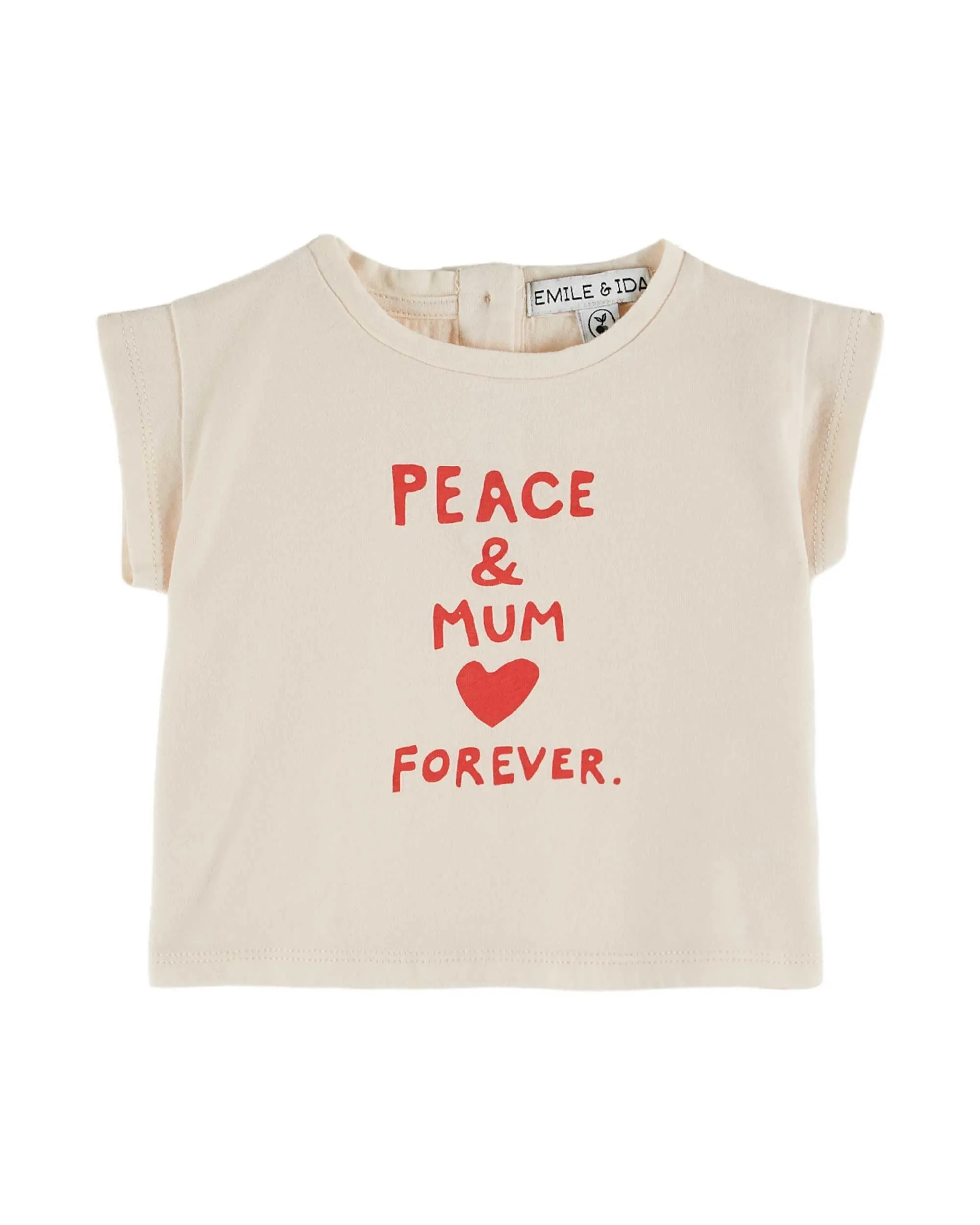 Emile Et Ida Boys Girls MOTHERS DAY TEE SHIRT - CREME