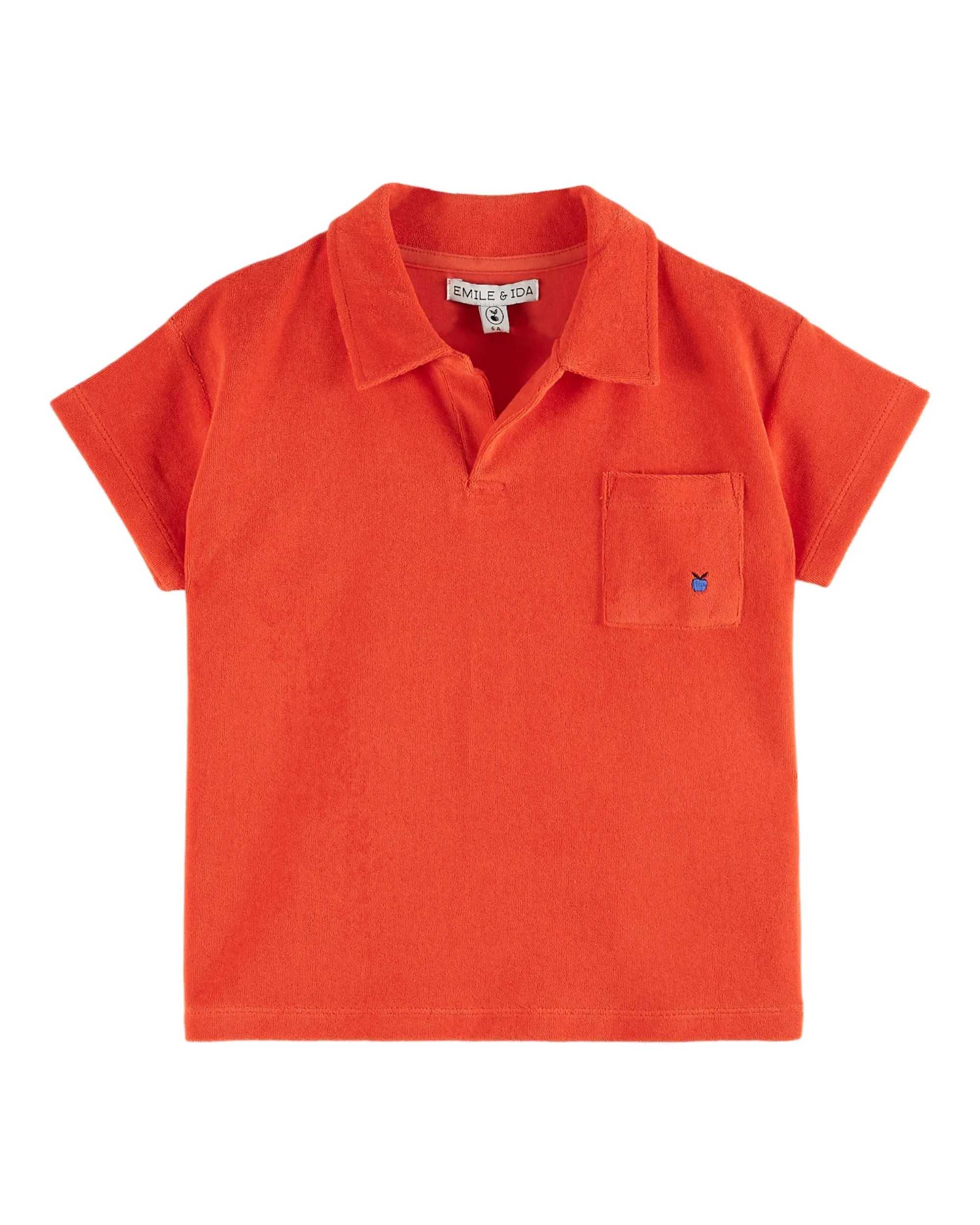 Emile Et Ida Boys Girls PLAIN TERRY POLO SHIRT - CANNA