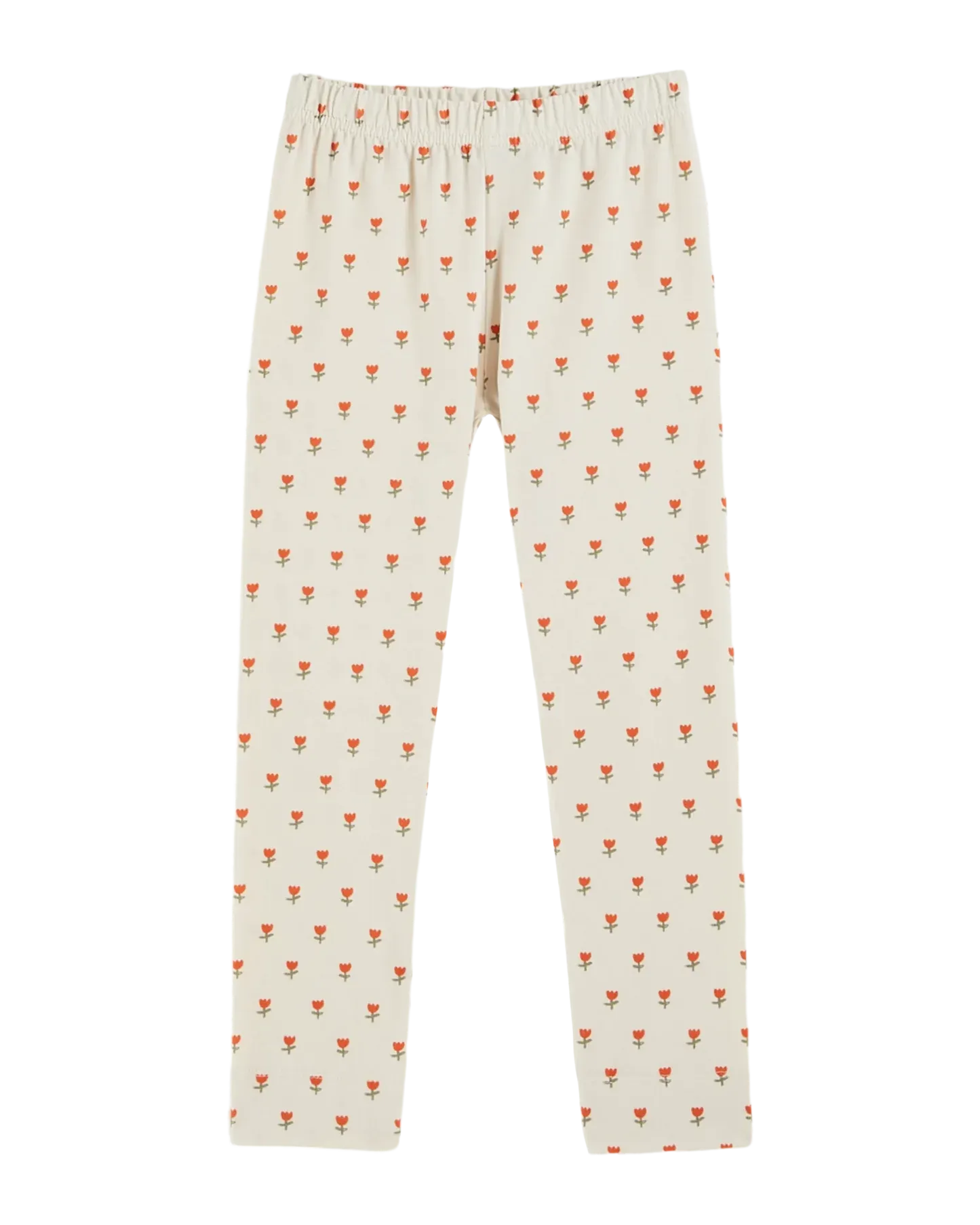 Emile Et Ida Boys Girls PRINTED LEGGING - PETITE TULIPE CREME