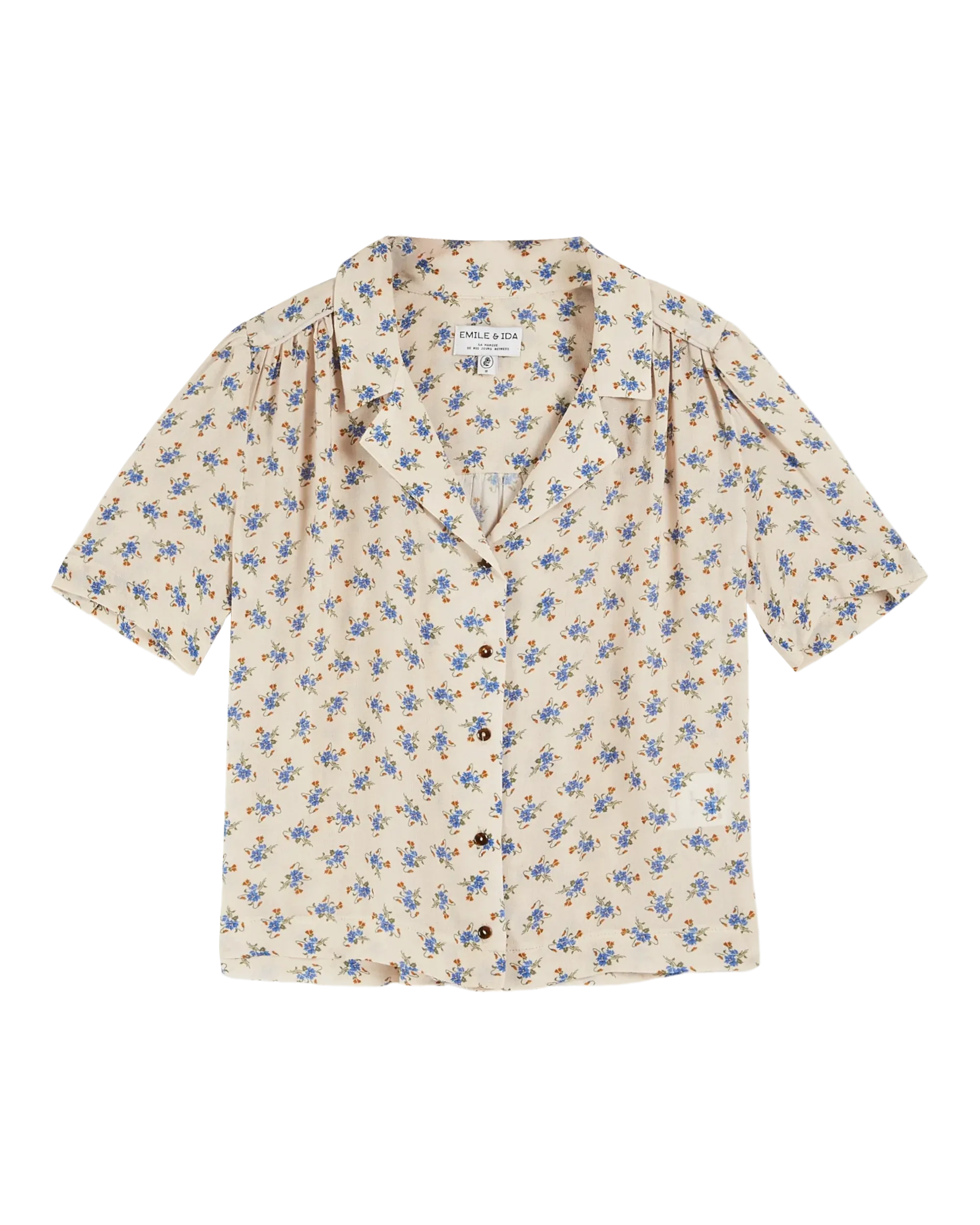Emile Et Ida Boys Girls PRINTED SHIRT - CLEMATITE