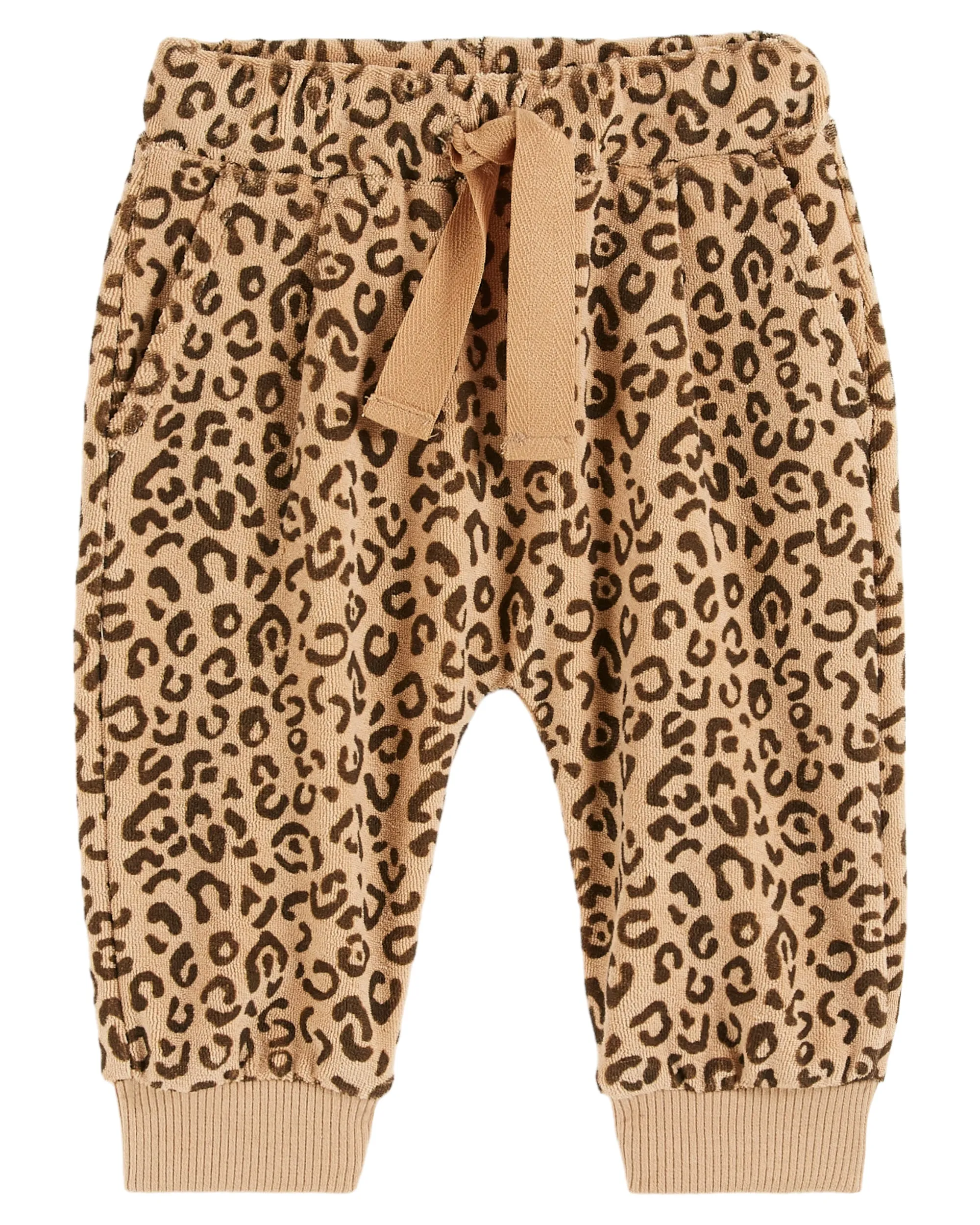 Emile Et Ida Boys Girls PRINTED TERRY JOGGER - LEOPARD