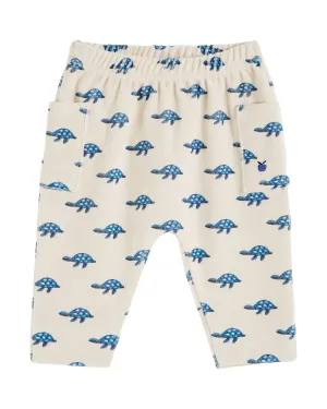 Emile Et Ida Boys Girls PRINTED TERRY SIRWAL PANTS - TORTUE