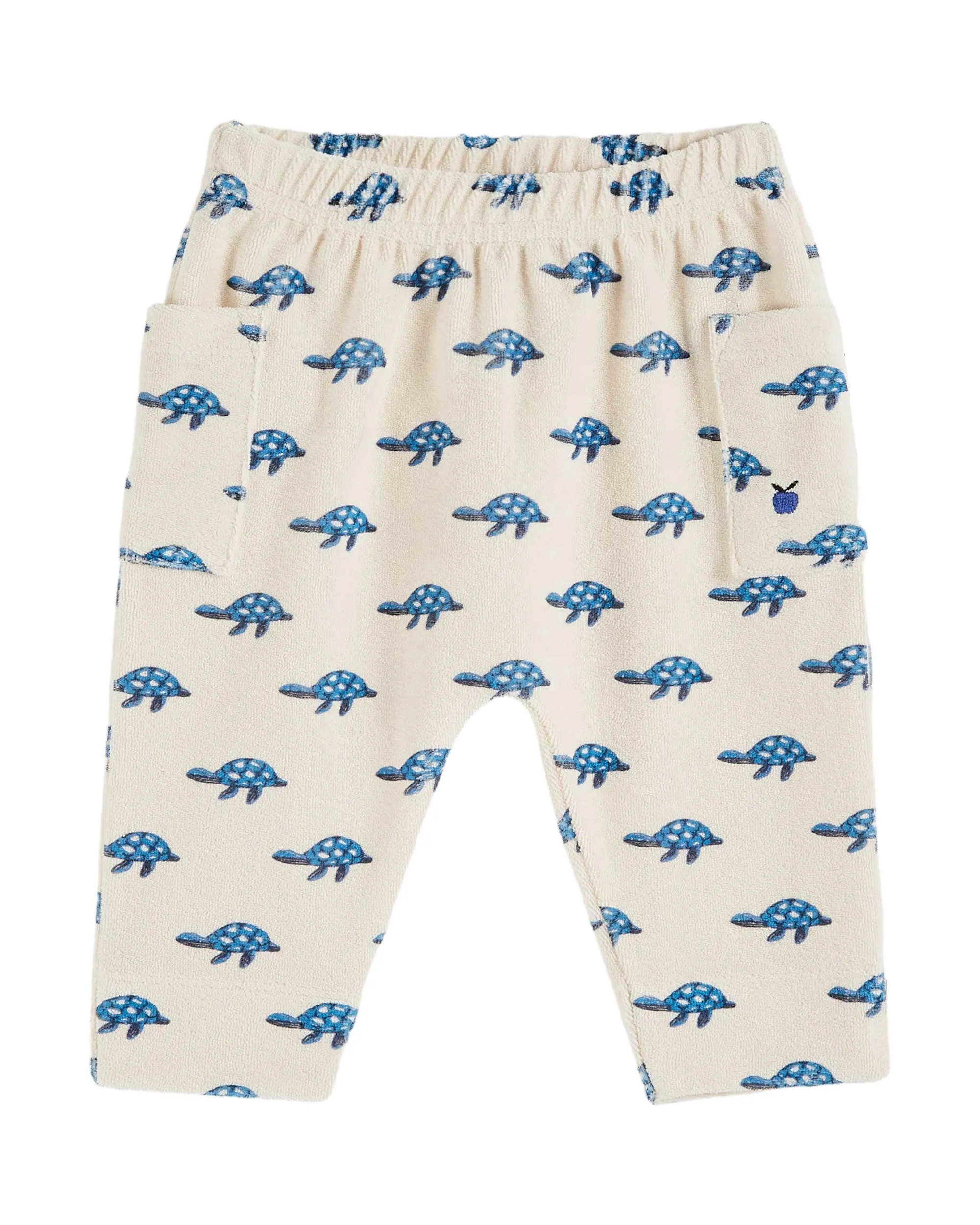 Emile Et Ida Boys Girls PRINTED TERRY SIRWAL PANTS - TORTUE