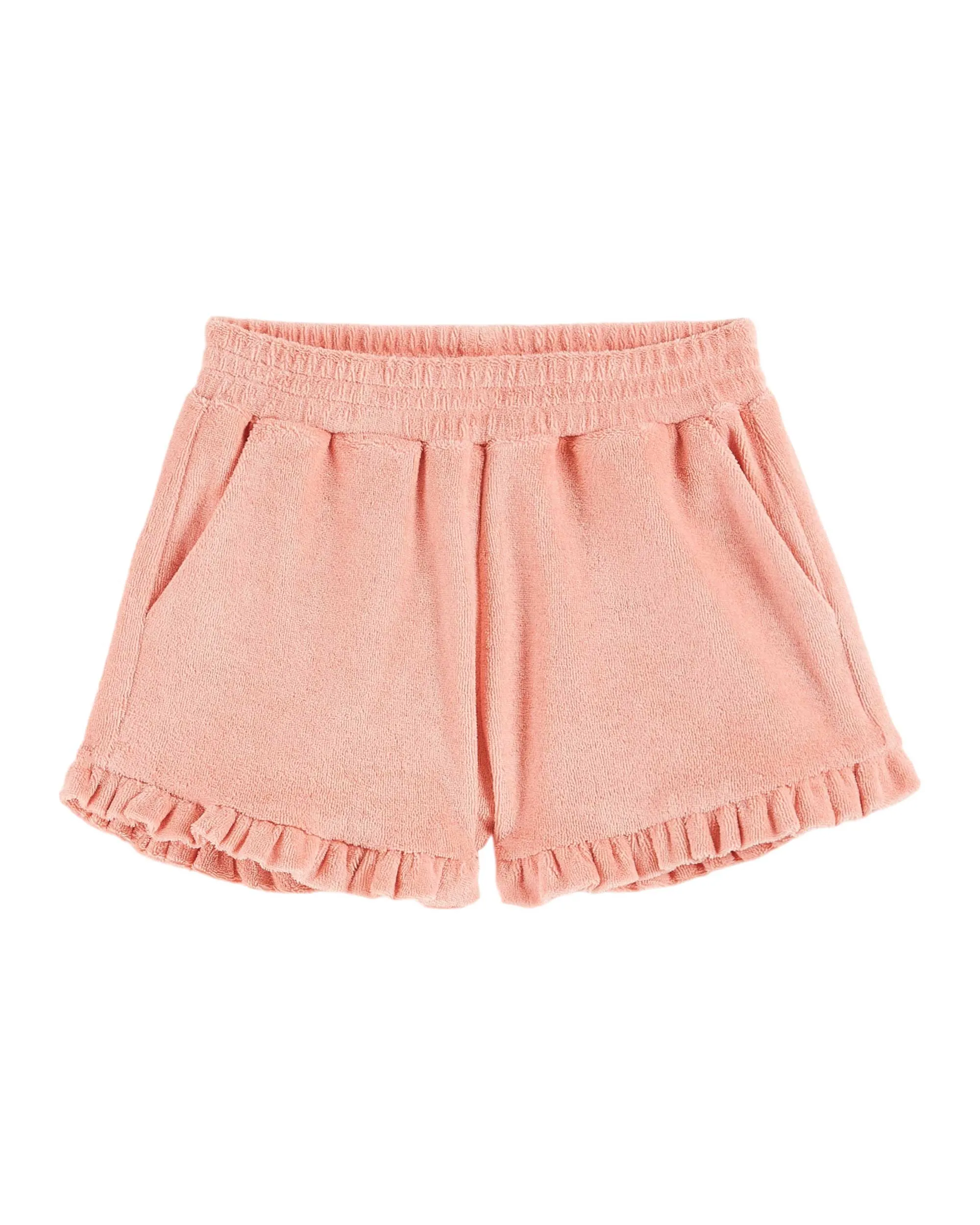 Emile Et Ida Boys Girls TERRY RUFLES SHORTS - BLOSSOM