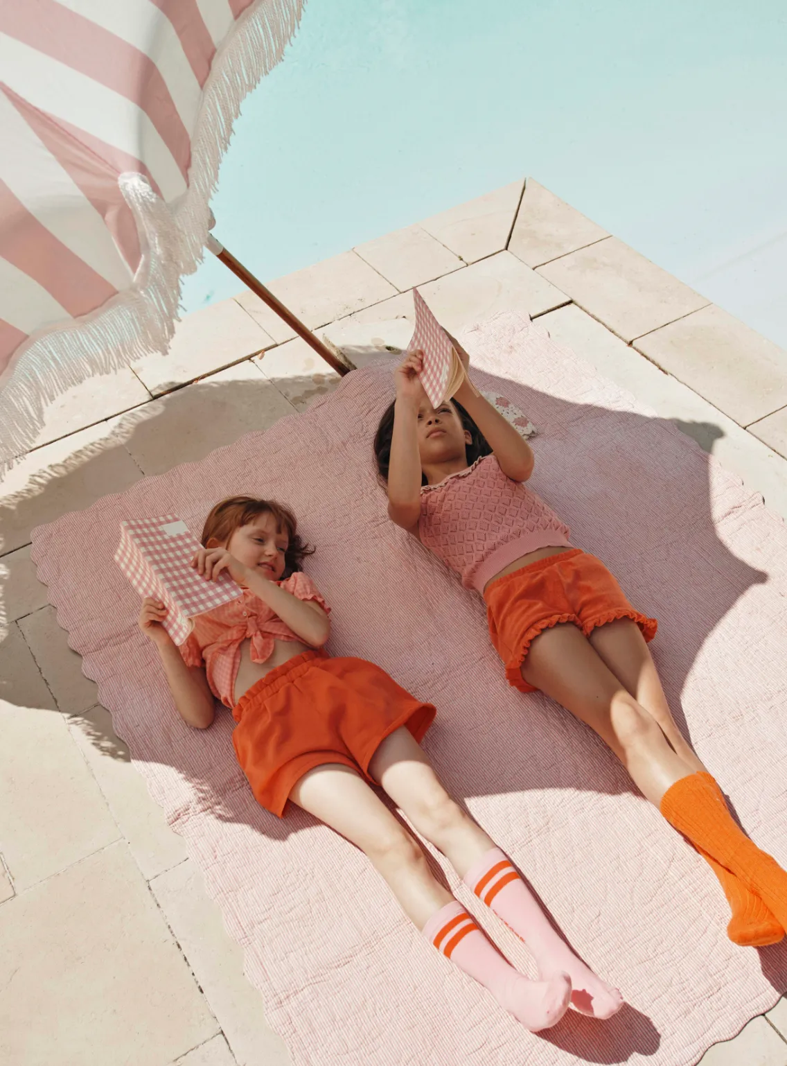 Emile Et Ida Boys Girls TERRY RUFLES SHORTS - CANICULE