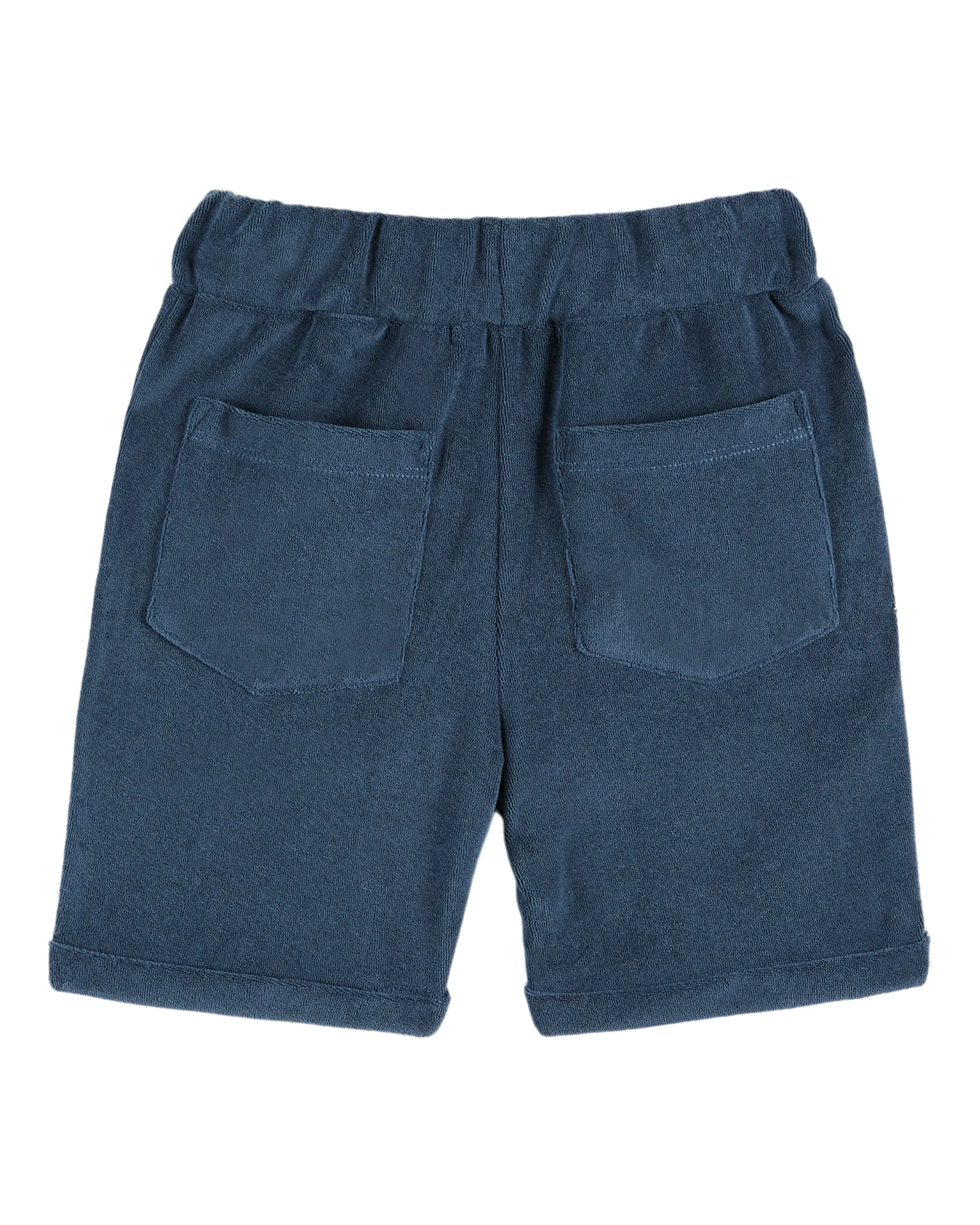 Emile Et Ida Boys Girls TERRY SHORTS - BALEINE