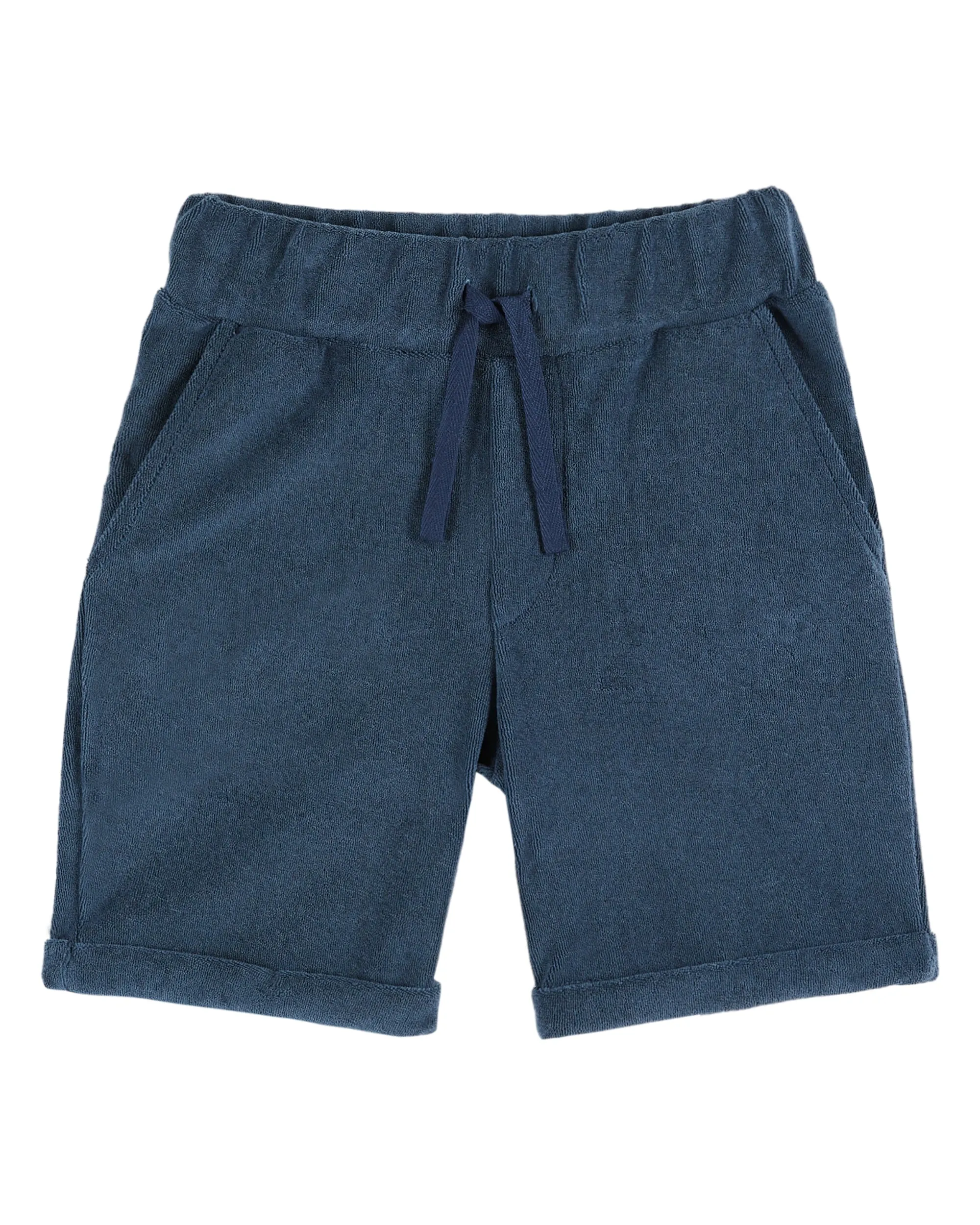 Emile Et Ida Boys Girls TERRY SHORTS - BALEINE