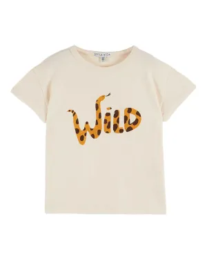 Emile Et Ida Boys Girls WILD TEE SHIRT - CREME