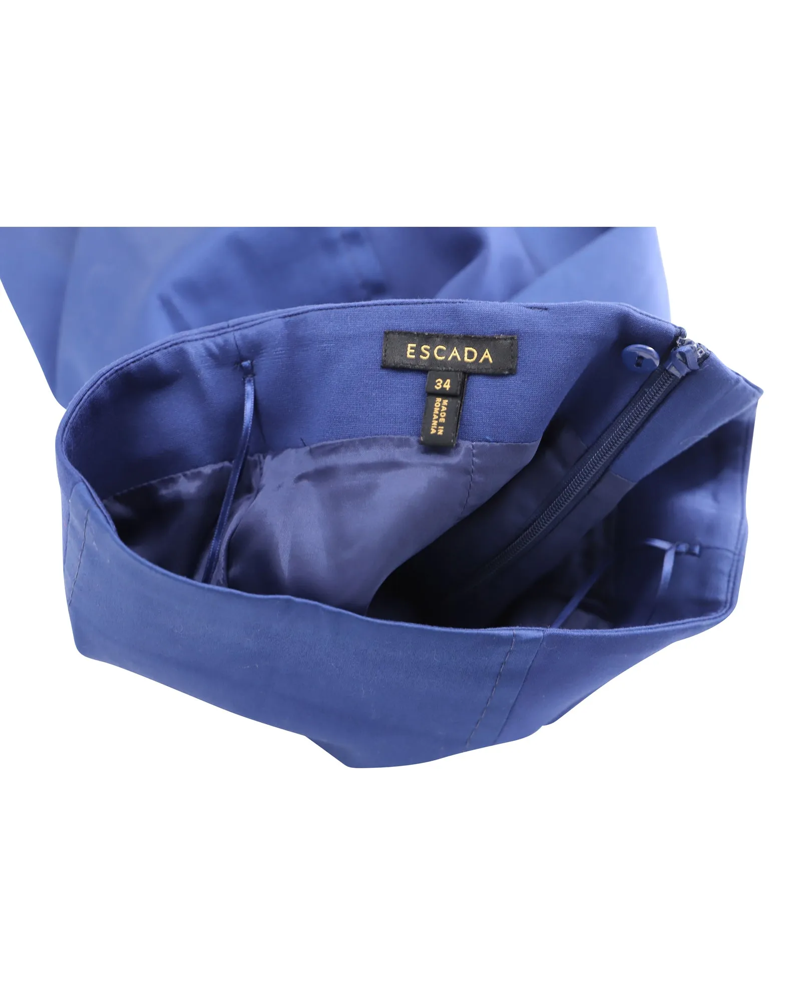 Escada Pencil Skirt in Blue Cupro