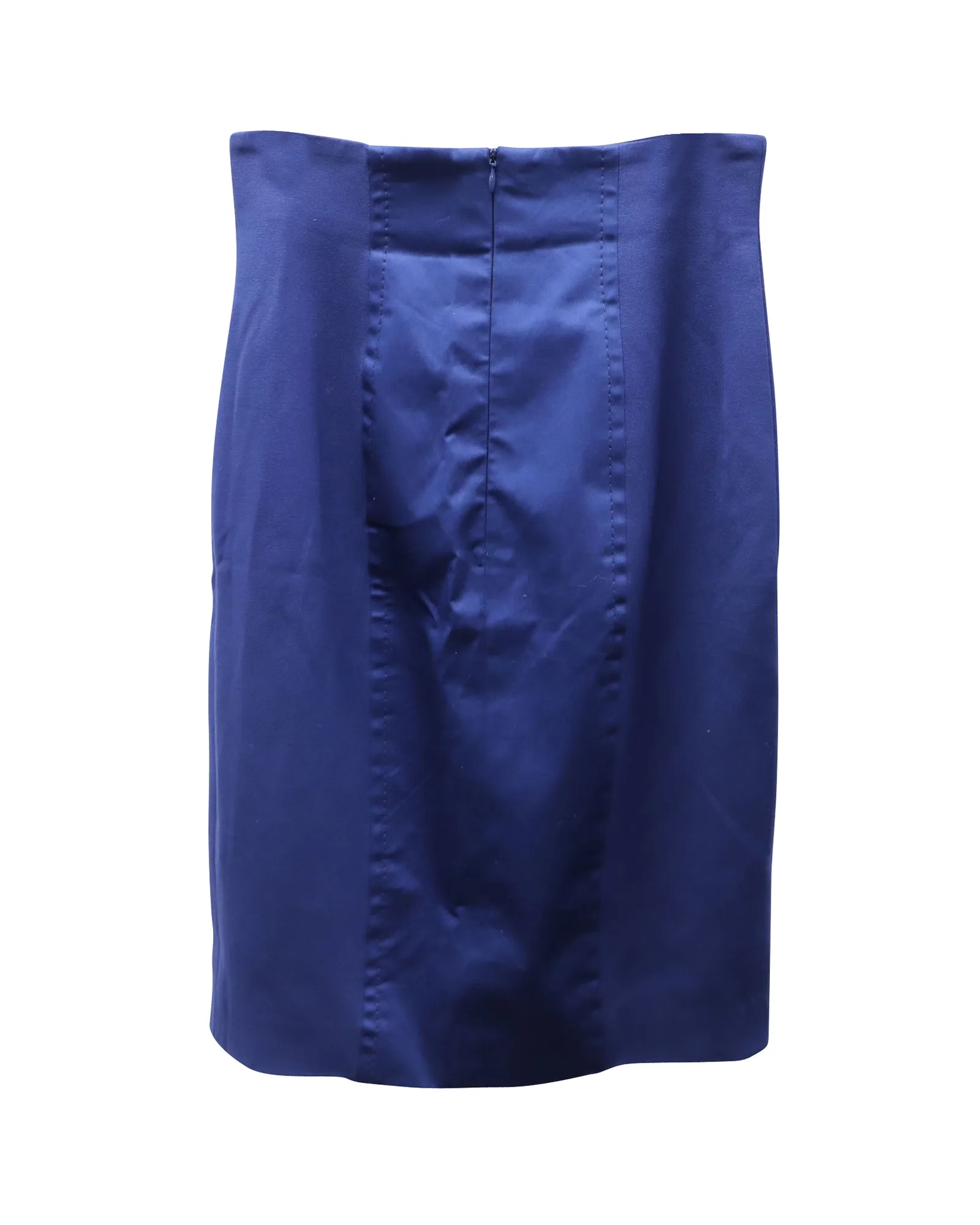 Escada Pencil Skirt in Blue Cupro