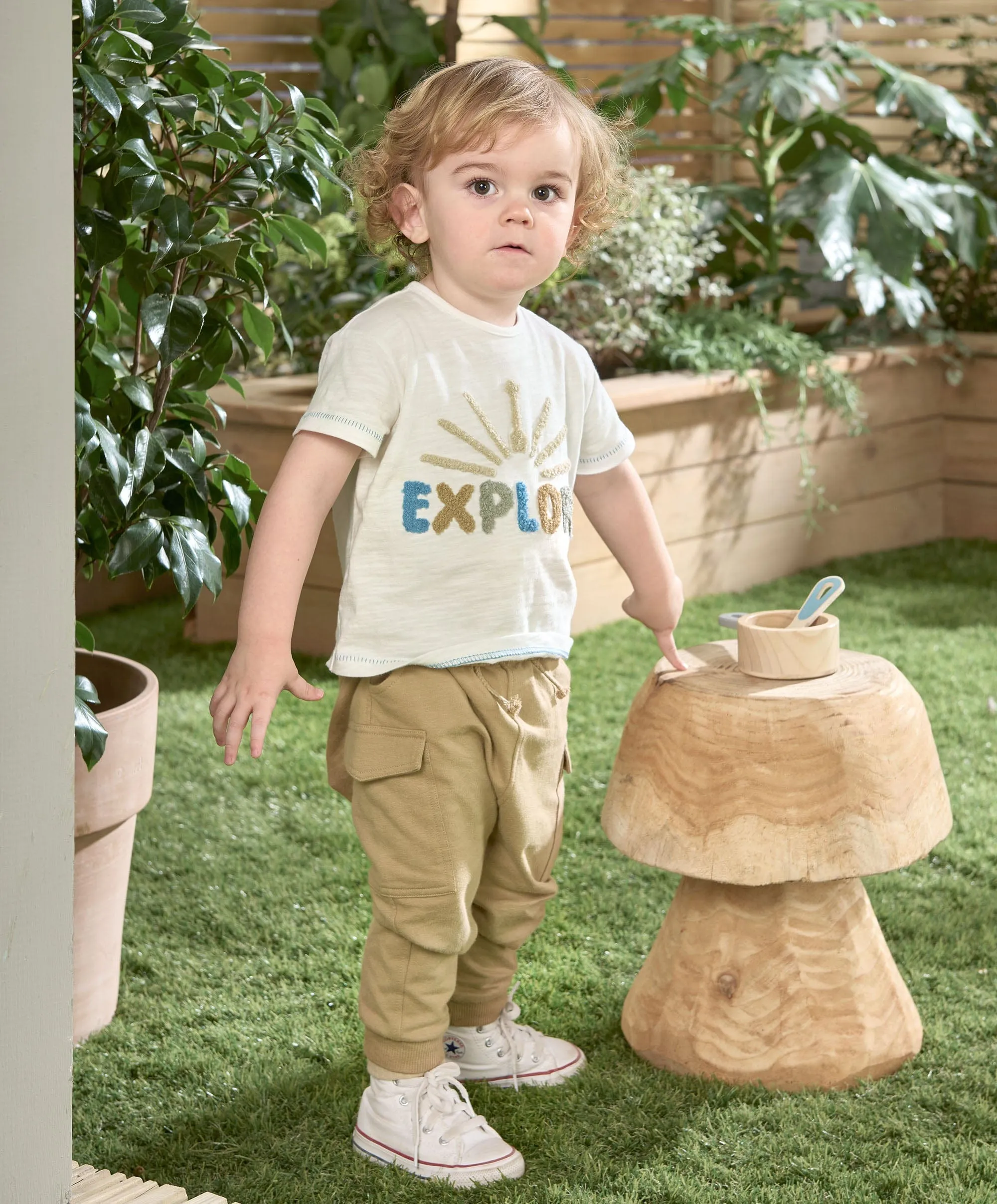 Explore T-Shirt - White Babykids Mamas & Papas